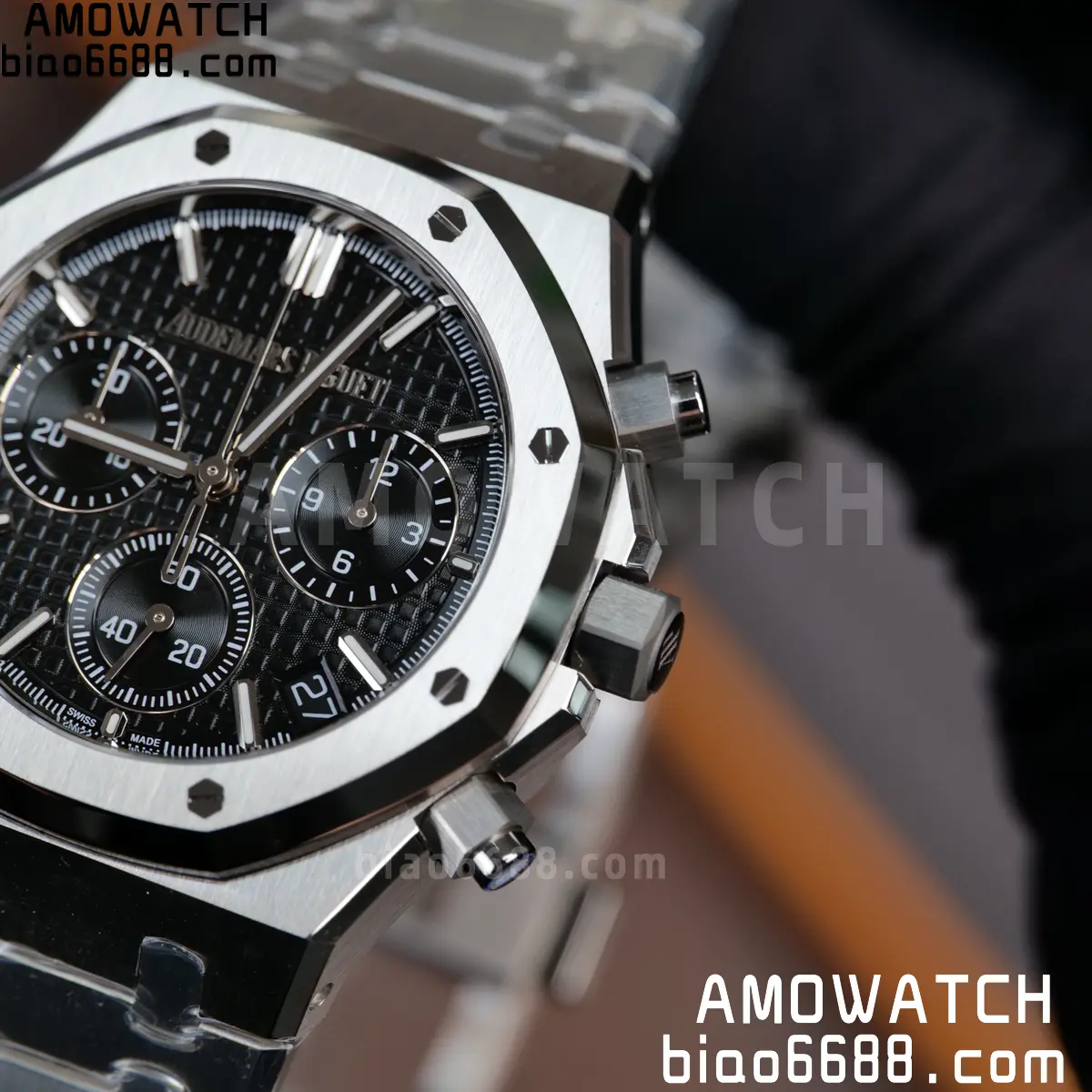 AP Royal Oak Chrono 26240 SS ZF 1:1 Best Edition Black Dial on SS Bracelet SA4401 Super Clone V2 (Free Sprung) 80 8b96c92b5ad13d4 阿默表行AmoWatch