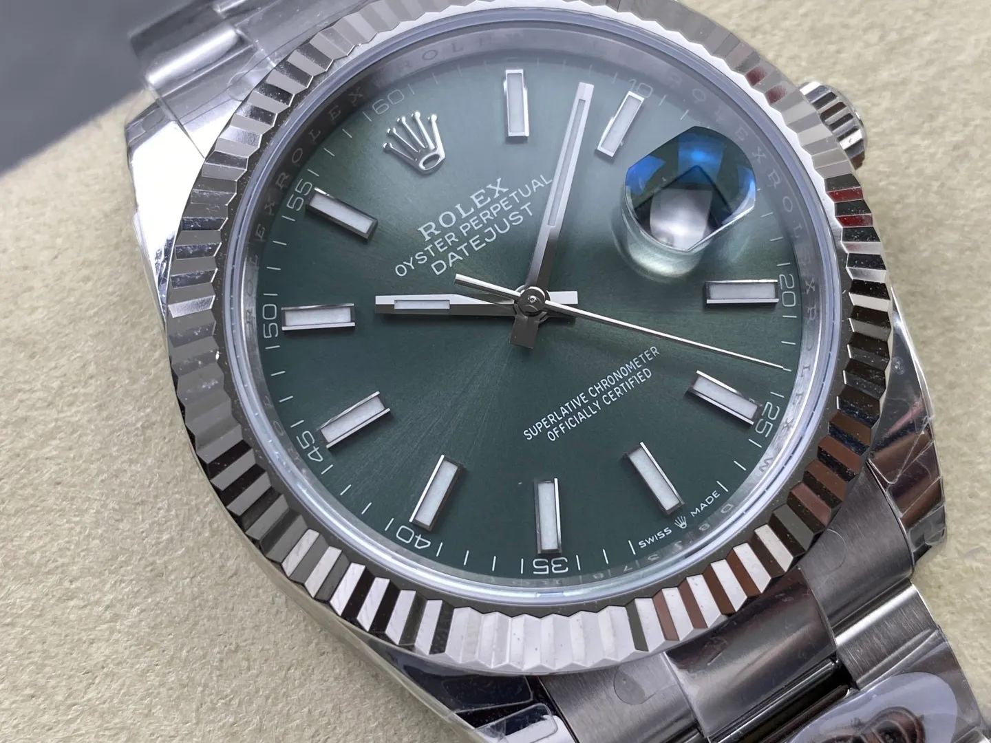Rolex DateJust 41 126334 WKD 1:1 Best Edition Green Dial on Oyster Bracelet JH3235 (Free Sprung) 33 8bc906d5a0d95bf AMO Watch