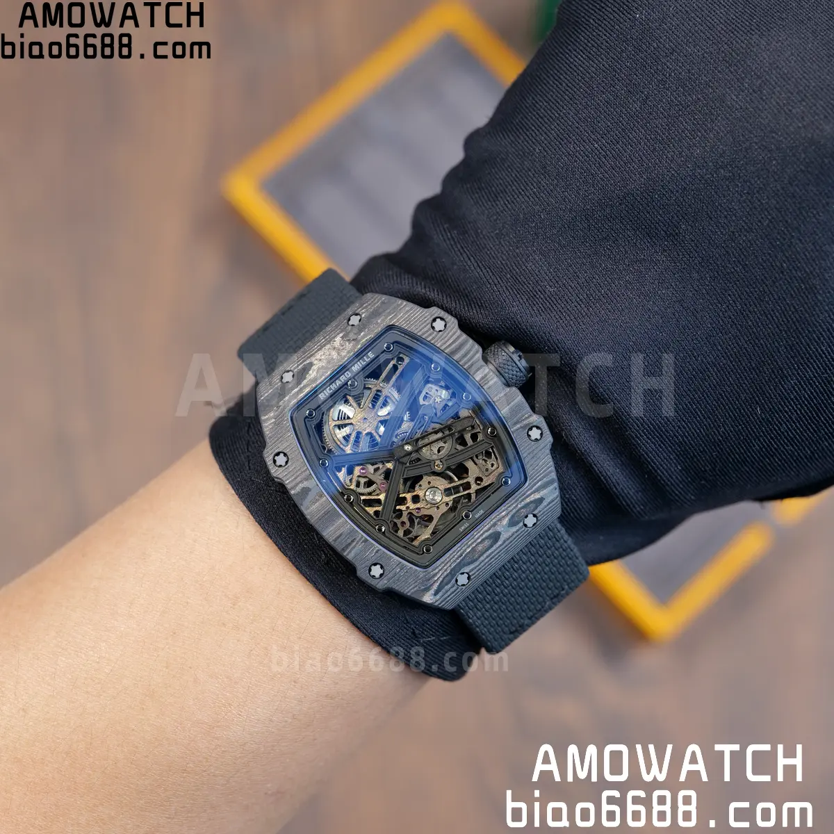 RICHARD MILLE RM67-02 Black NTPT All Black Skeleton Dial on Black Elastic strap CRMA7 Clone V10 103 8d5784f9adb08a7 阿默表行AmoWatch