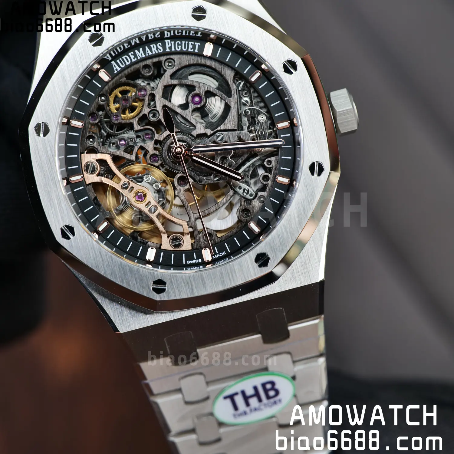 Royal Oak 41mm Openworked 15407 SS THB 1:1 Best Edition on SS Bracelet SA3132 V4 (Free Sprung) 87 8e6d90b440bb235 AMO Watch