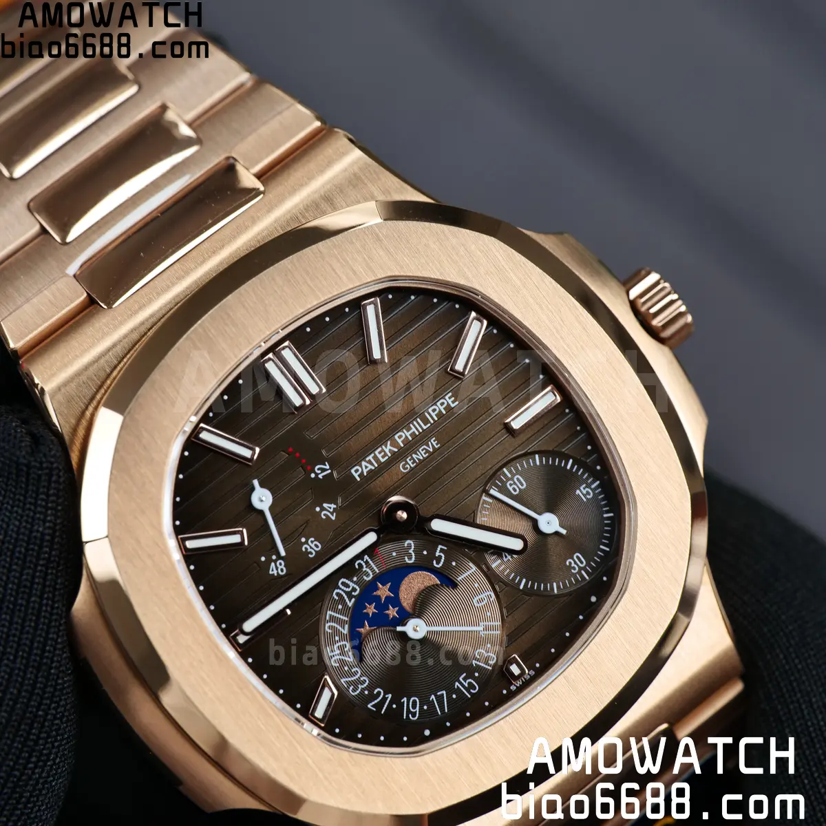 Patek Philippe Nautilus 5712R RG WSF 1:1 Best Edition Brown Dial on RG Bracelet JH240 Super Clone 105 8f173f72481c205 阿默表行AmoWatch