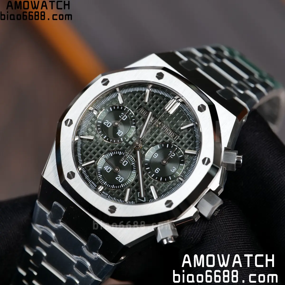 AP Royal Oak Chrono 26240 SS ZF 1:1 Best Edition Green Dial on SS Bracelet SA4401 Super Clone V2 (Free Sprung) 80 8f4e66e887d51d6 阿默表行AmoWatch