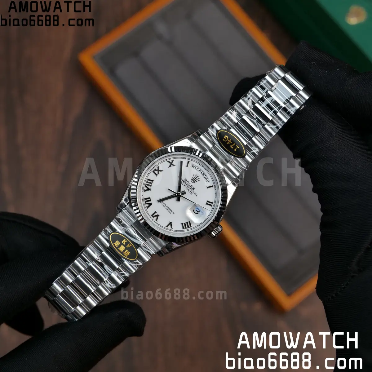 Rolex DayDate 128236 36mm KF 1:1 Best Edition Silvery Roman Dial (Gain Weight) 68 8f6659efc6b2257 阿默表行AmoWatch