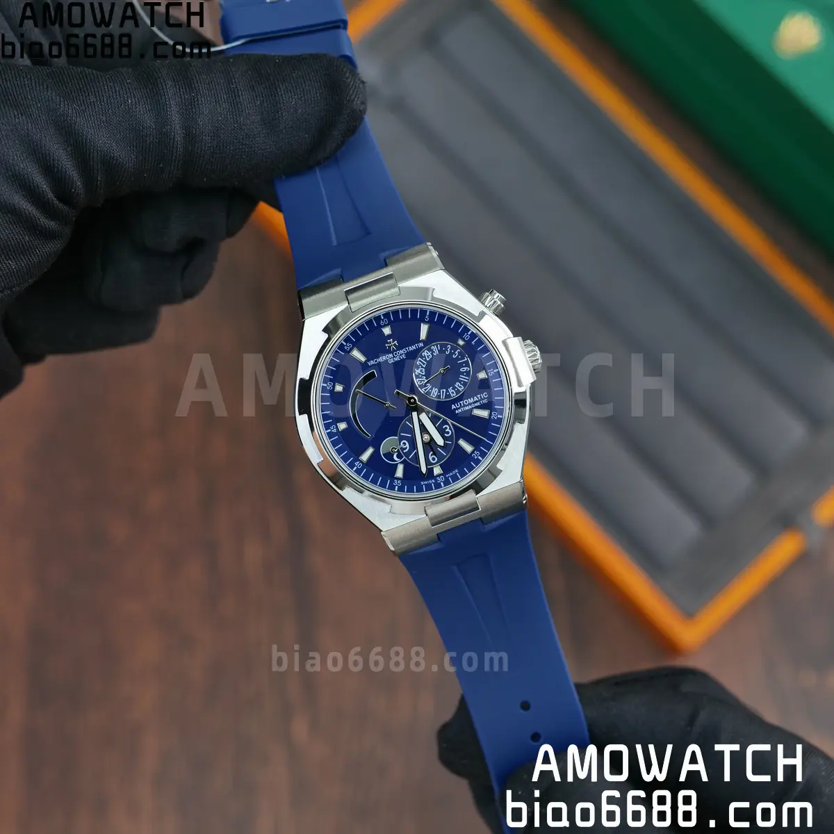 VC Overseas 47450 SS 9F Best Edition Blue Dial on Blue Rubber Strap 63 8fd695abbeacc8b AMO Watch