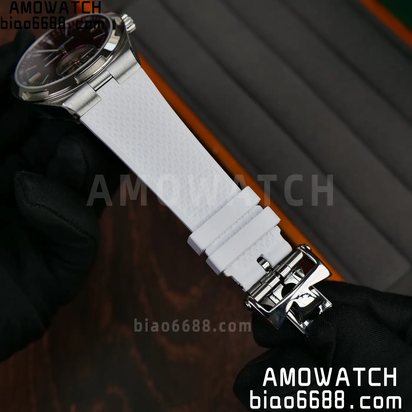 VC Overseas 42.5mm 6000V BBS Factory Best Edition White Dial Red Rubber Strap Tourbillon 58 922899914e843cc AMO Watch