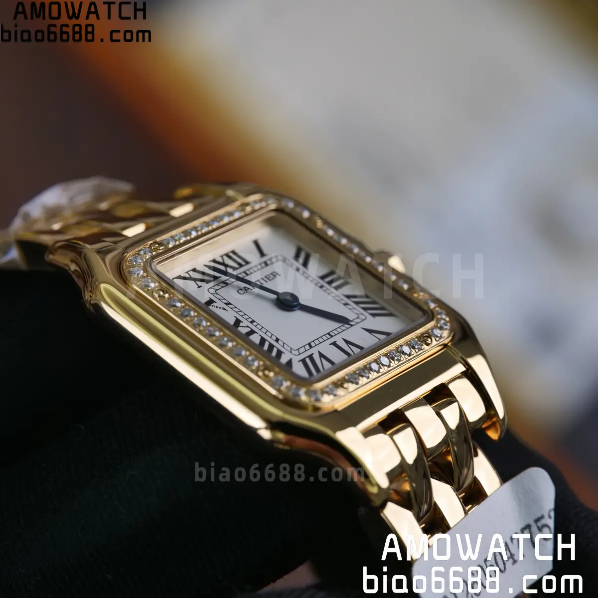 Custom Made Cartier Panthère 27mm WJPN0016 Gold-plated moissanite bezel 76 926c7f637dd158c AMO Watch