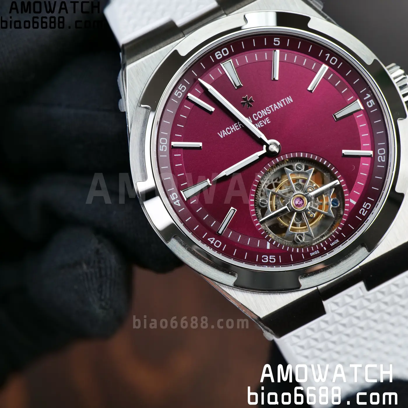 VC Overseas 42.5mm 6000V BBS Factory Best Edition White Dial Red Rubber Strap Tourbillon 67 95ab9128e840c26 AMO Watch
