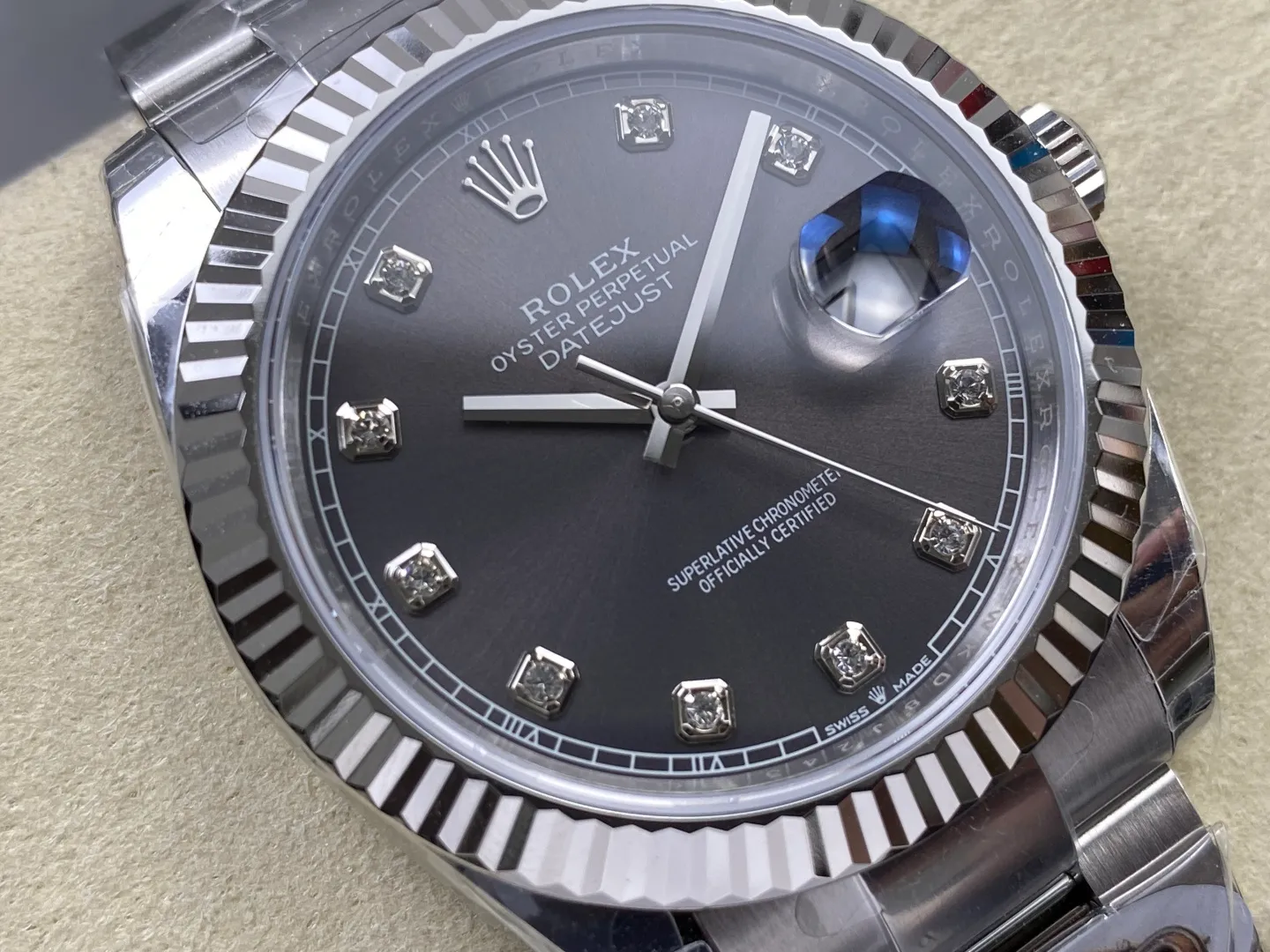 Rolex DateJust 41 126334 WKD 1:1 Best Edition Gray Diamond Dial on Oyster Bracelet JH3235 (Free Sprung) 33 95b3ce091d24d96 AMO Watch