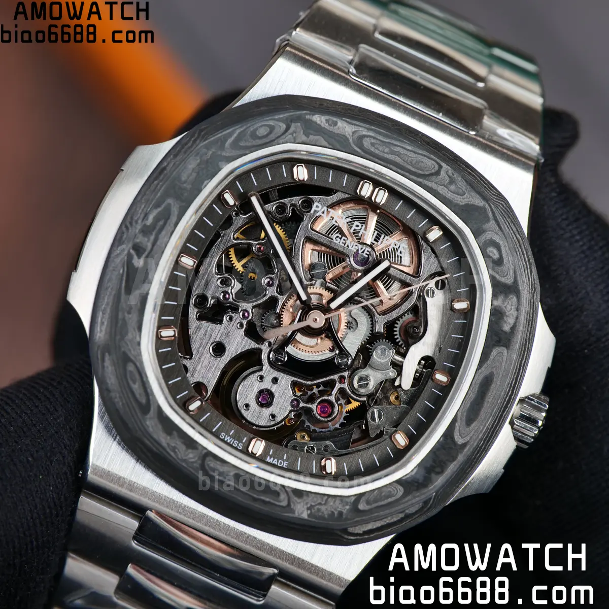 PP Nautilus Artisans de Genève 5711 squelette Best Edition Skeleton Dial on SS Bracelet 104 95e00b826e18ce7 阿默表行AmoWatch