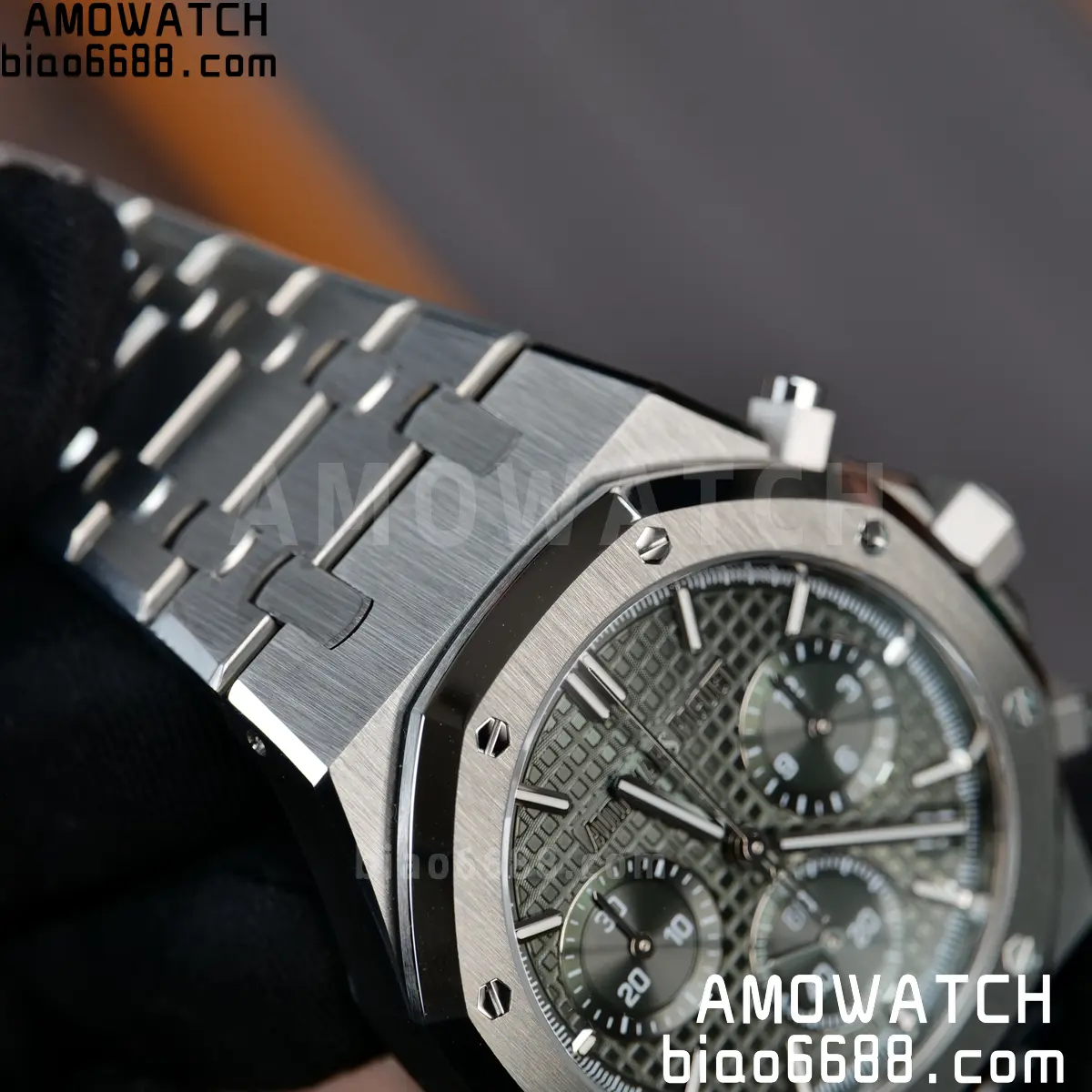 AP Royal Oak Chrono 26240 SS ZF 1:1 Best Edition Green Dial on SS Bracelet SA4401 Super Clone V2 (Free Sprung) 81 965e601233d5065 阿默表行AmoWatch