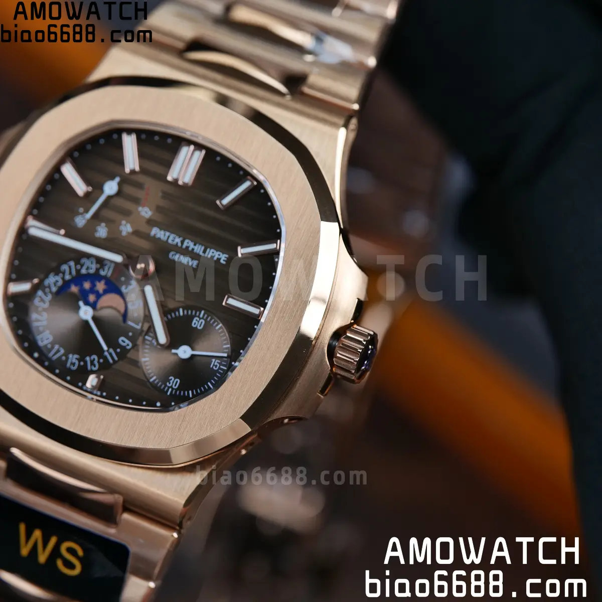 Patek Philippe Nautilus 5712R RG WSF 1:1 Best Edition Brown Dial on RG Bracelet JH240 Super Clone 99 97368e8c74d55b5 阿默表行AmoWatch