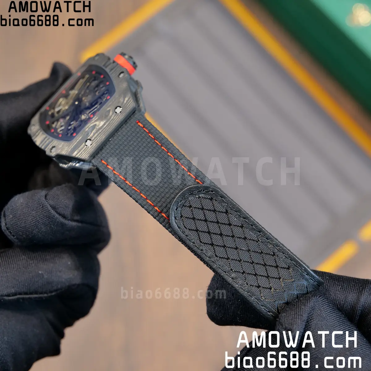 RICHARD MILLE RM67-02 Black NTPT Black/Red Skeleton Dial on Black Nylon Strap CRMA7 Clone V10 66 9846b357a25506f 阿默表行AmoWatch