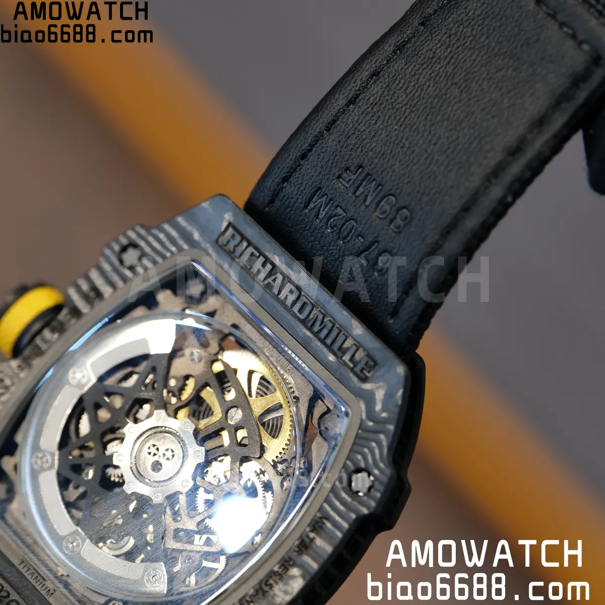 RICHARD MILLE RM67-02 Black NTPT Yellow Skeleton Dial on Black NylonStrap CRMA7 Clone V10 109 9887196d261a965 阿默表行AmoWatch