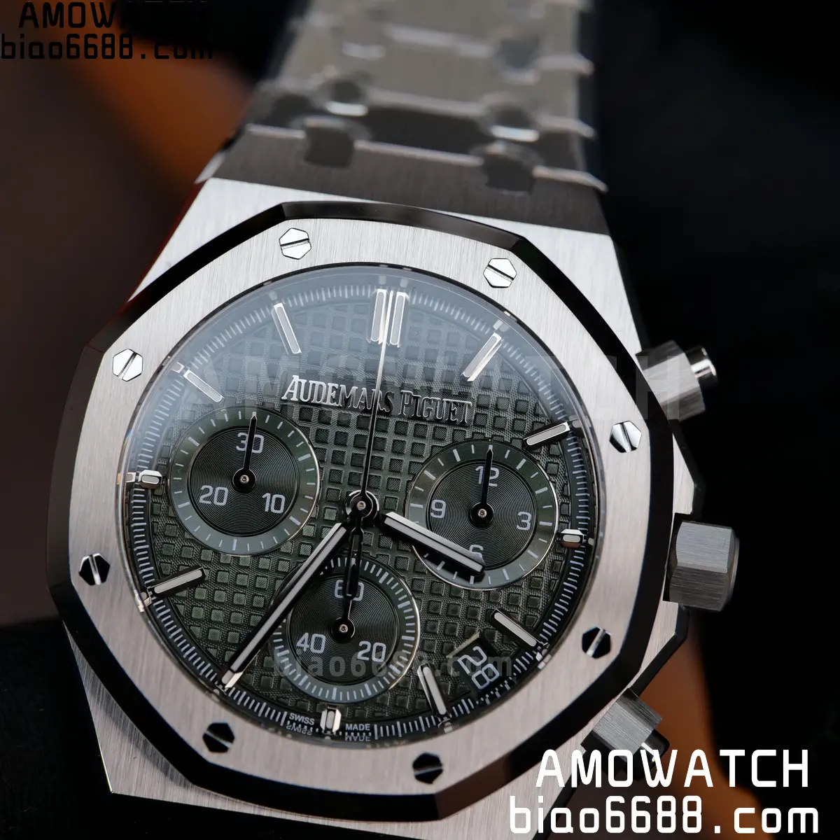AP Royal Oak Chrono 26240 SS ZF 1:1 Best Edition Green Dial on SS Bracelet SA4401 Super Clone V2 (Free Sprung) 88 98ee7530971c0ab 阿默表行AmoWatch