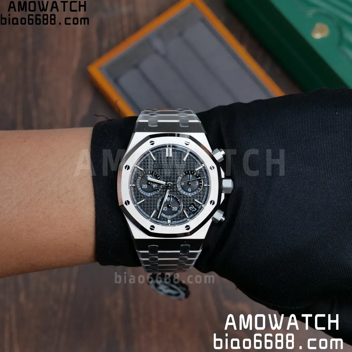 AP Royal Oak Chrono 26240 SS ZF 1:1 Best Edition Black Dial on SS Bracelet SA4401 Super Clone V2 (Free Sprung) 101 9b684fdbe467c71 阿默表行AmoWatch