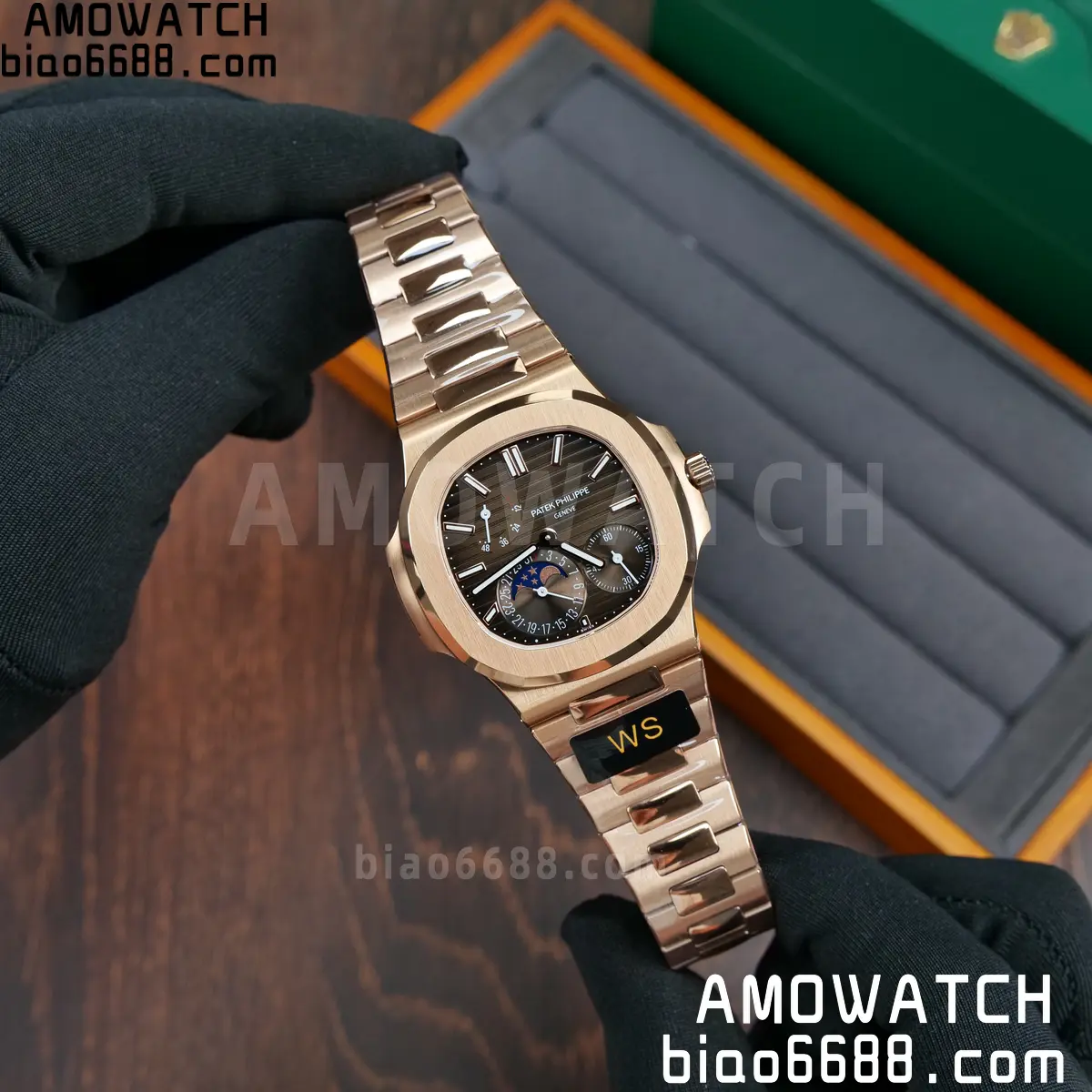 Patek Philippe Nautilus 5712R RG WSF 1:1 Best Edition Brown Dial on RG Bracelet JH240 Super Clone 83 9b8a586f4181bfc 阿默表行AmoWatch