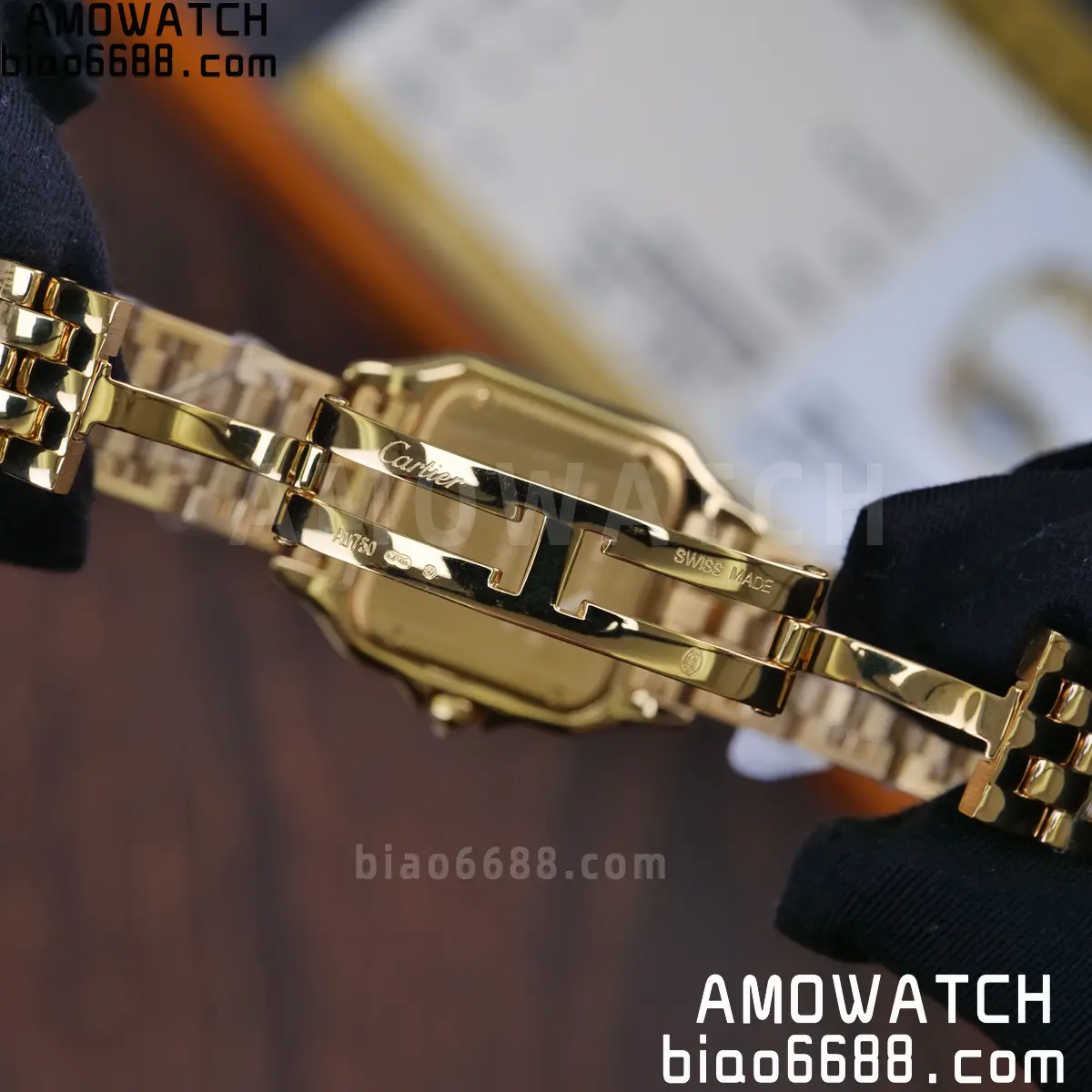 Custom Made Cartier Panthère 27mm WJPN0016 Gold-plated moissanite bezel 80 9b9dfc7397eacae AMO Watch