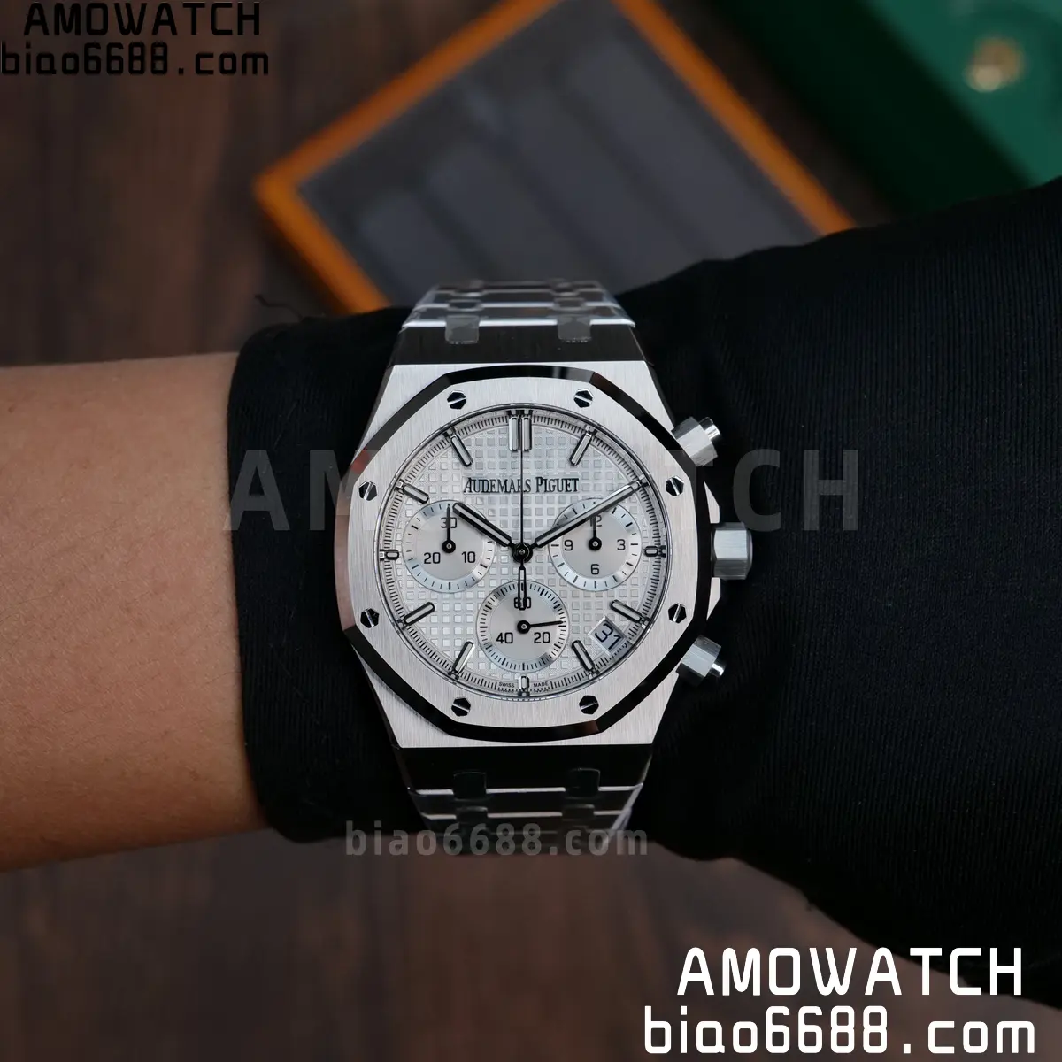 AP Royal Oak Chrono 26240 SS ZF 1:1 Best Edition White Dial on SS Bracelet SA4401 Super Clone V2 (Free Sprung) 115 9ef8d61efb30bfb 阿默表行AmoWatch