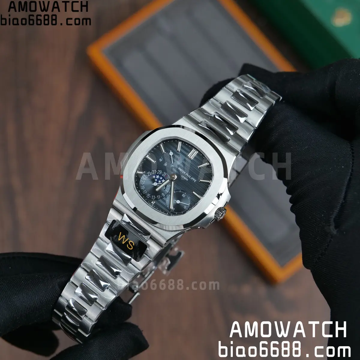 Patek Philippe Nautilus 5712 SS WSF 1:1 Best Edition Blue Dial on SS Bracelet JH240 Super Clone 81 a05fb5aa1ccd002 AMO Watch