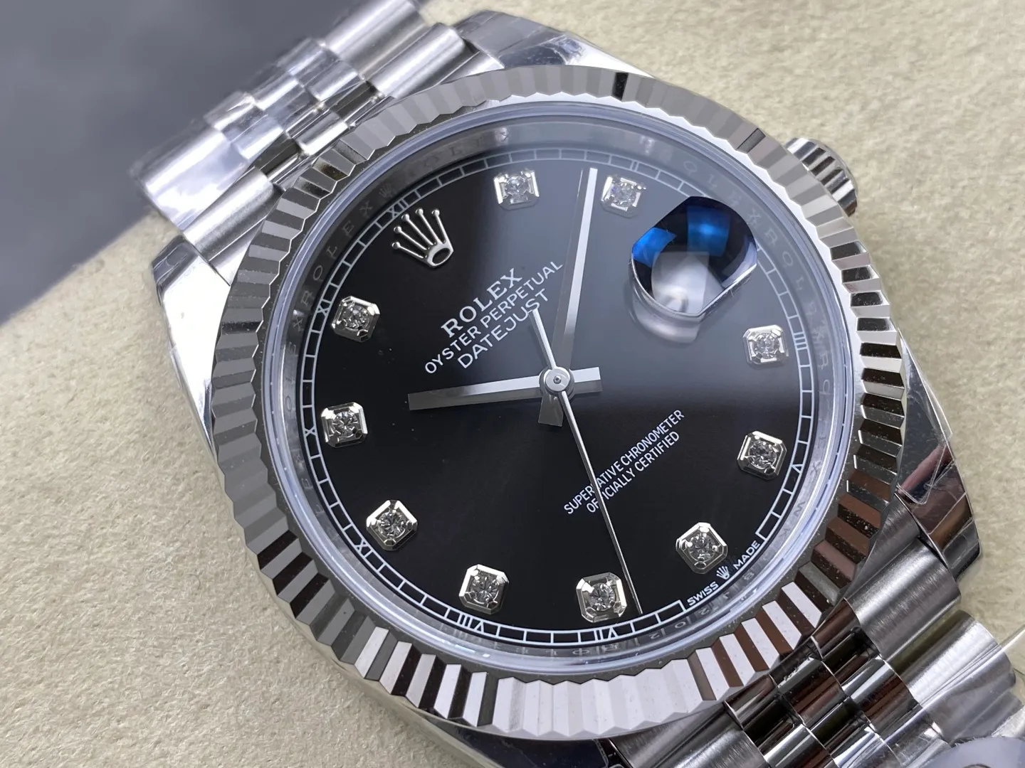 Rolex DateJust 41 126334 WKD 1:1 Best Edition Black Diamond Dial on Jubilee Bracelet JH3235 (Free Sprung) 25 a10e11faa308eb3 AMO Watch