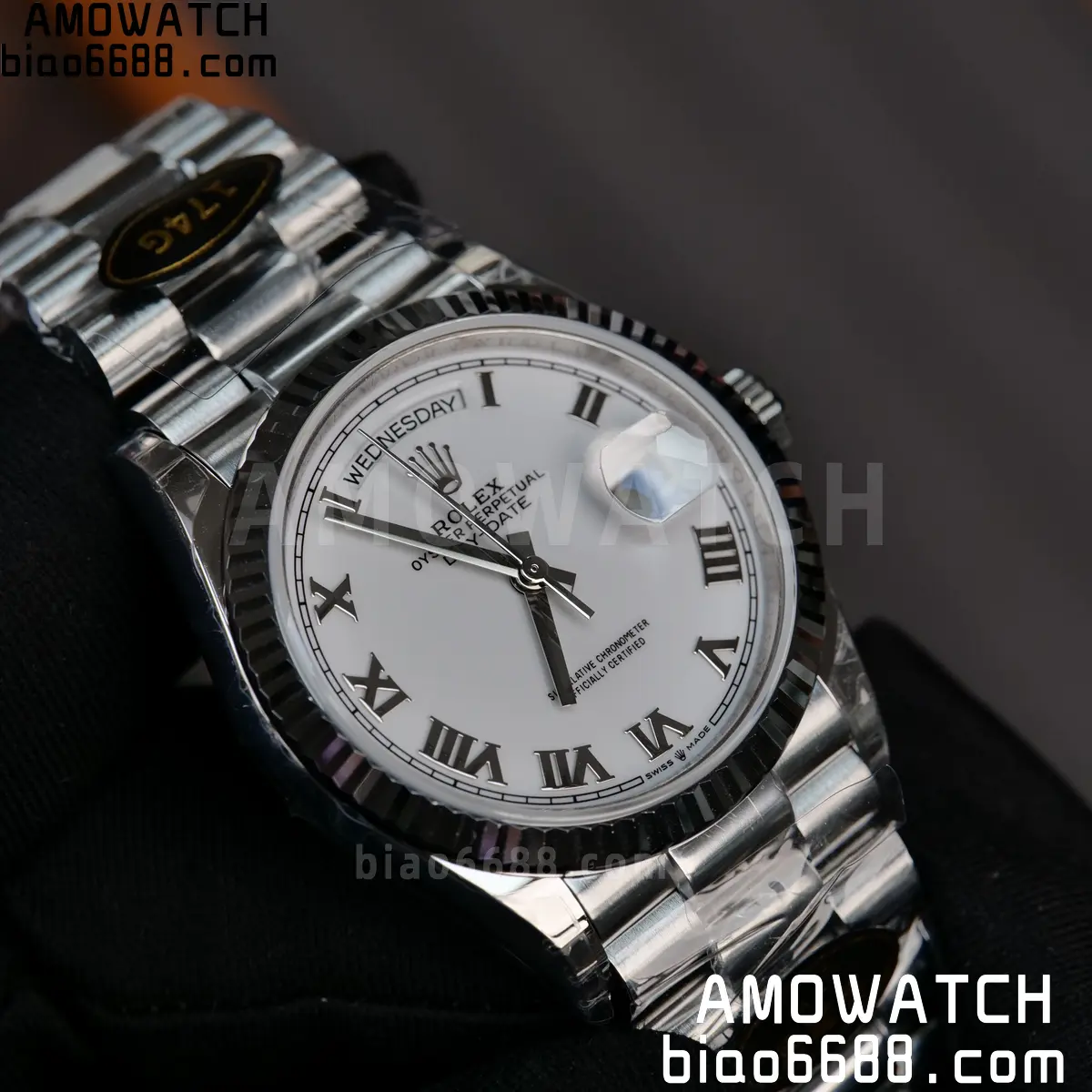 Rolex DayDate 128236 36mm KF 1:1 Best Edition Silvery Roman Dial (Gain Weight) 77 a253003d3069a81 阿默表行AmoWatch