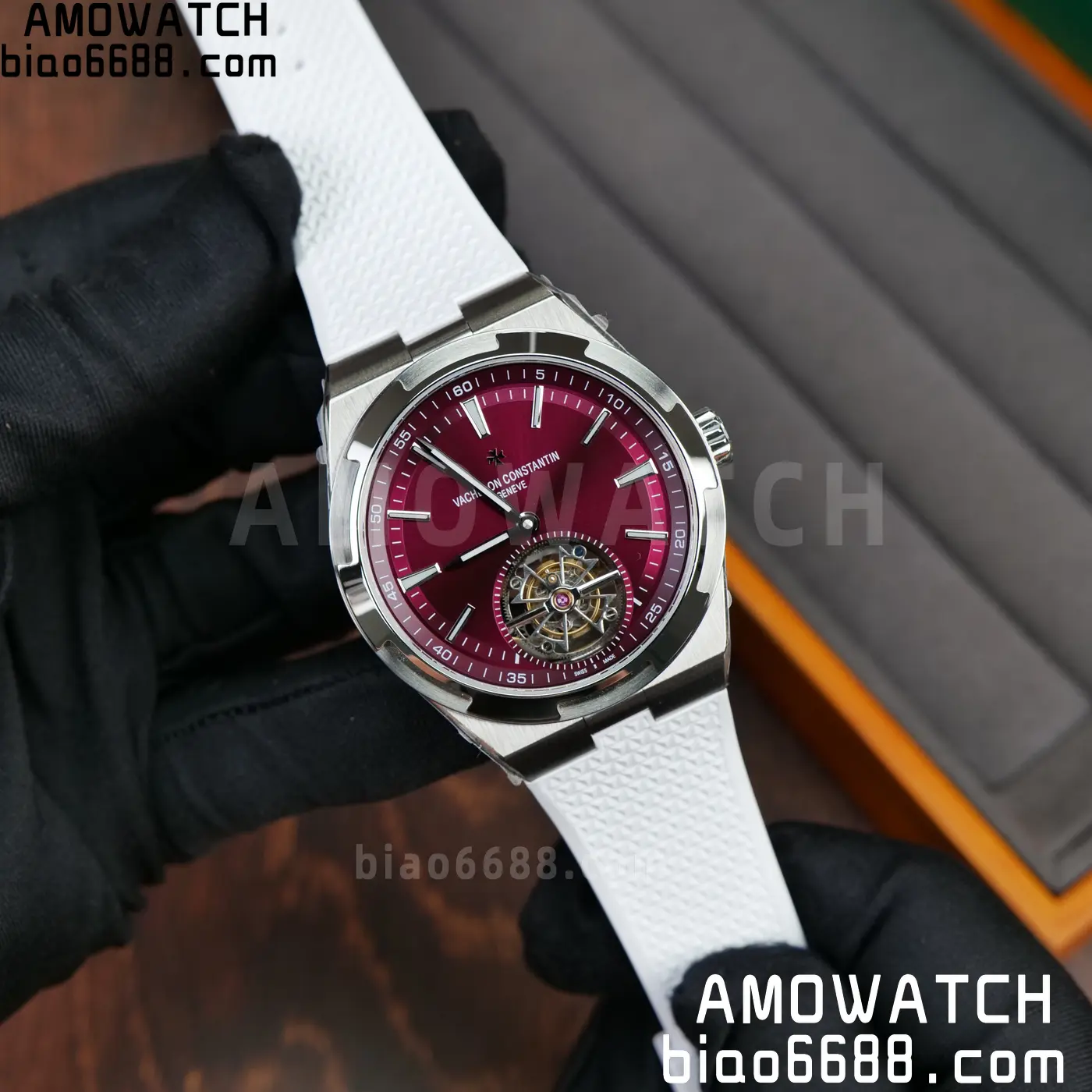 VC Overseas 42.5mm 6000V BBS Factory Best Edition White Dial Red Rubber Strap Tourbillon 55 a4e71cf3cce9b5f AMO Watch