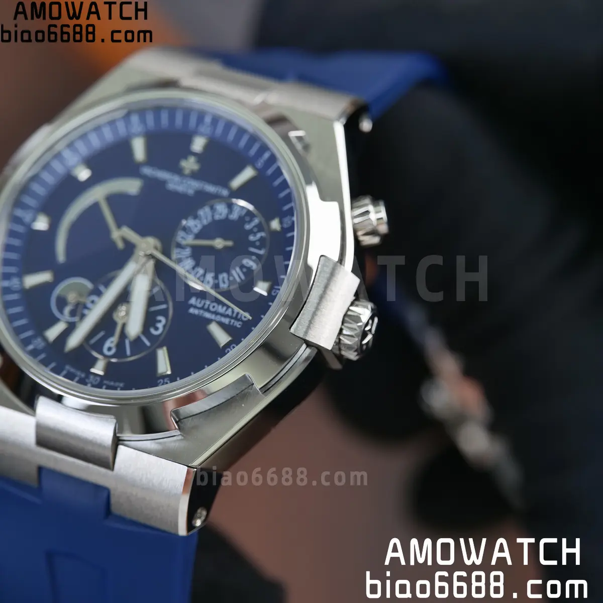 VC Overseas 47450 SS 9F Best Edition Blue Dial on Blue Rubber Strap 73 a76ab8c93369bef AMO Watch