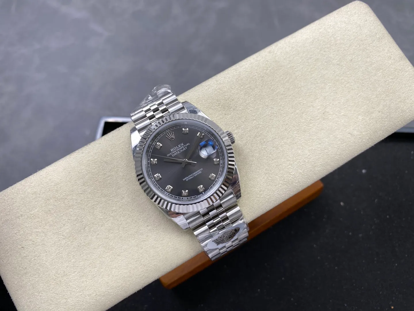 Rolex DateJust 41 126334 WKD 1:1 Best Edition Gray Diamond Dial on Jubilee Bracelet JH3235 (Free Sprung) 27 af983e6f18818c8 AMO Watch