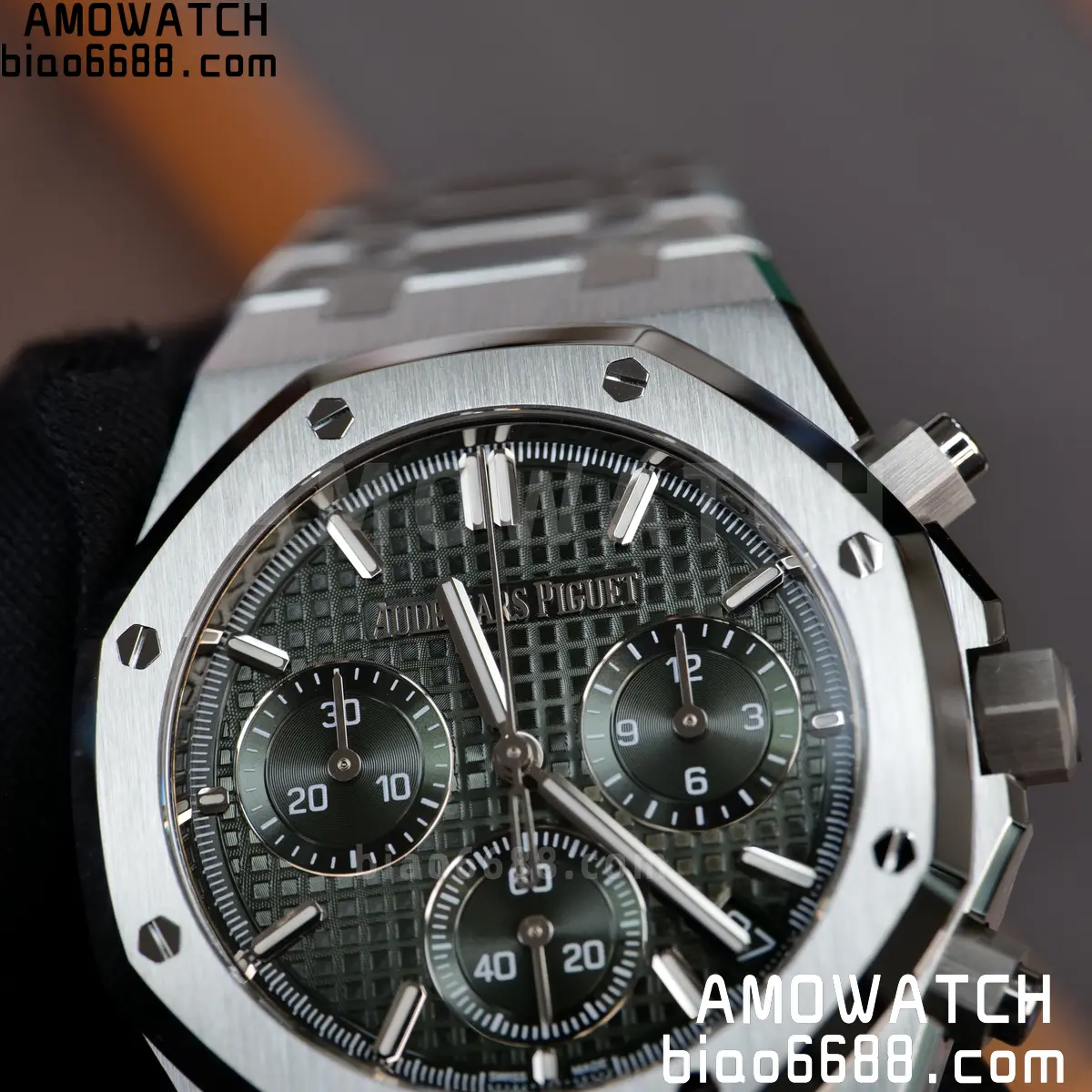 AP Royal Oak Chrono 26240 SS ZF 1:1 Best Edition Green Dial on SS Bracelet SA4401 Super Clone V2 (Free Sprung) 85 b599618eafff0ea 阿默表行AmoWatch