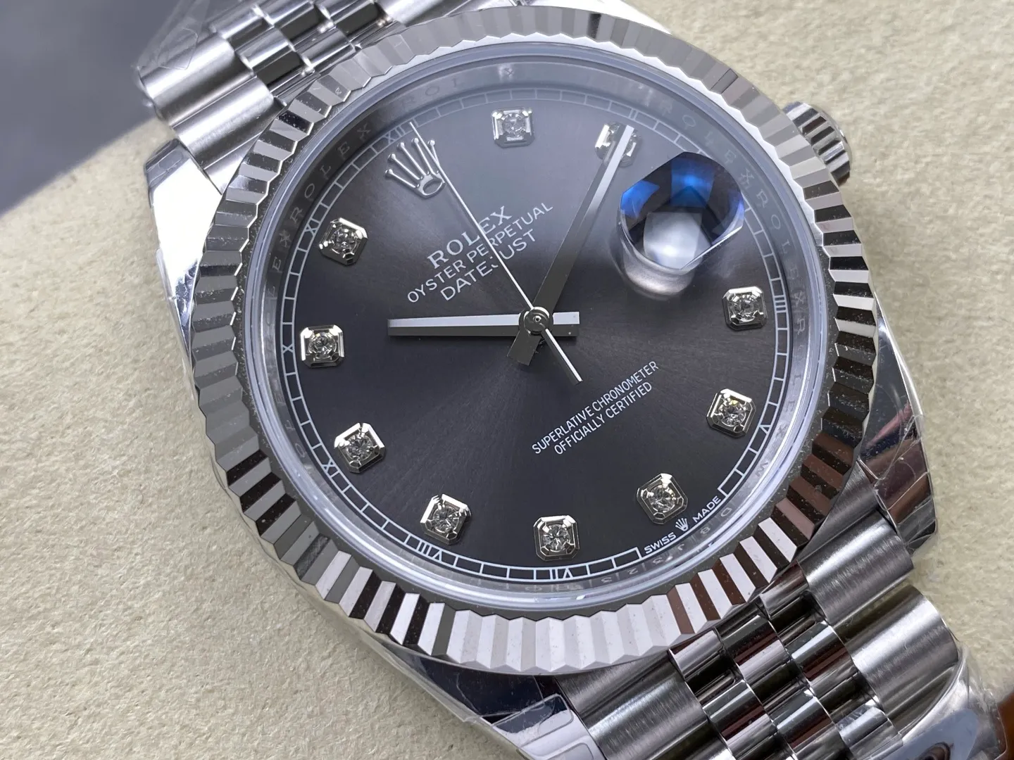 Rolex DateJust 41 126334 WKD 1:1 Best Edition Gray Diamond Dial on Jubilee Bracelet JH3235 (Free Sprung) 25 b66c3c7147ca368 AMO Watch