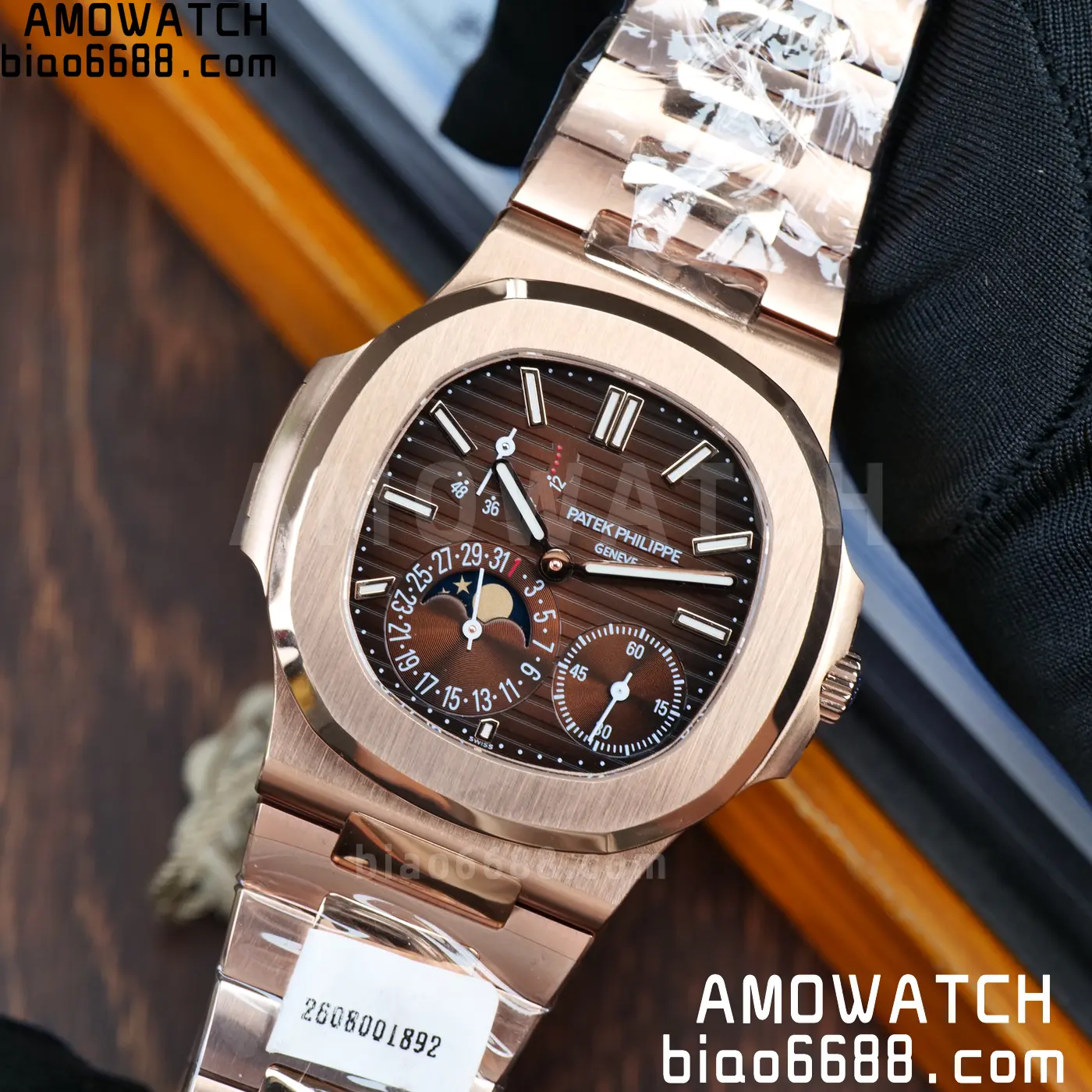 Patek Philippe Nautilus 5712R RG UMI 1:1 Best Edition Brown Dial on RG Bracelet A240 Super Clone Weighted 92 b7857959902f67a AMO Watch