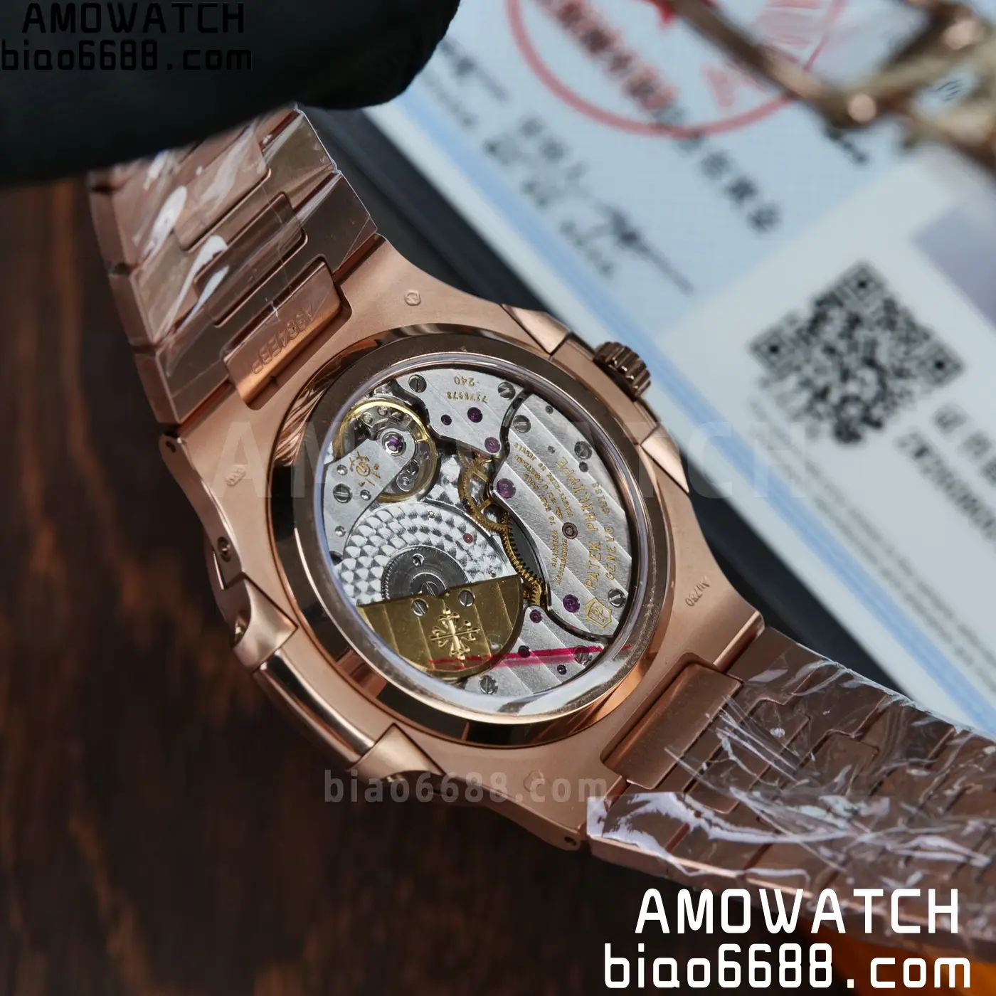 Patek Philippe Nautilus 5712R RG UMI 1:1 Best Edition Brown Dial on RG Bracelet A240 Super Clone Weighted 94 b7f00cd23bee5b9 AMO Watch