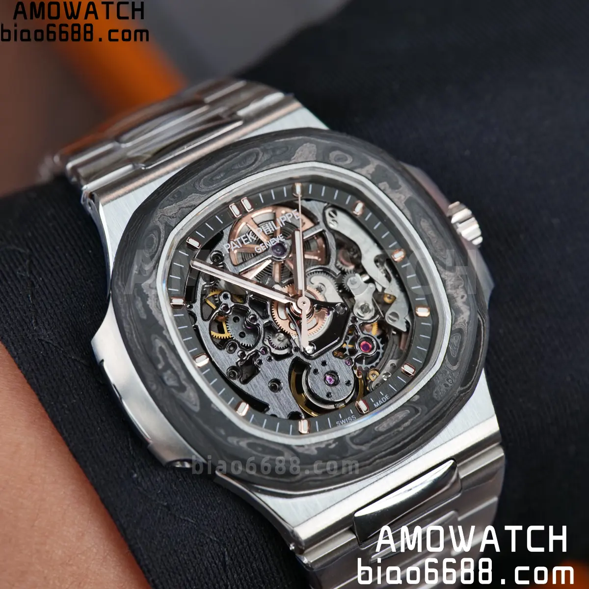 PP Nautilus Artisans de Genève 5711 squelette Best Edition Skeleton Dial on SS Bracelet 116 b986ba794b74287 阿默表行AmoWatch