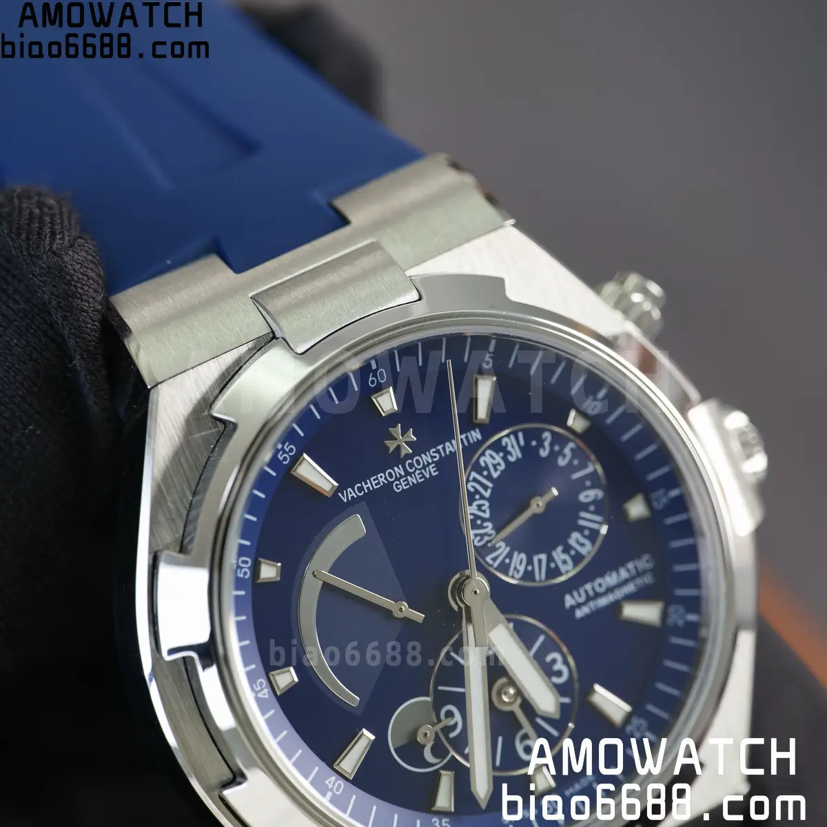 VC Overseas 47450 SS 9F Best Edition Blue Dial on Blue Rubber Strap 79 bcc453f21cb73ed AMO Watch
