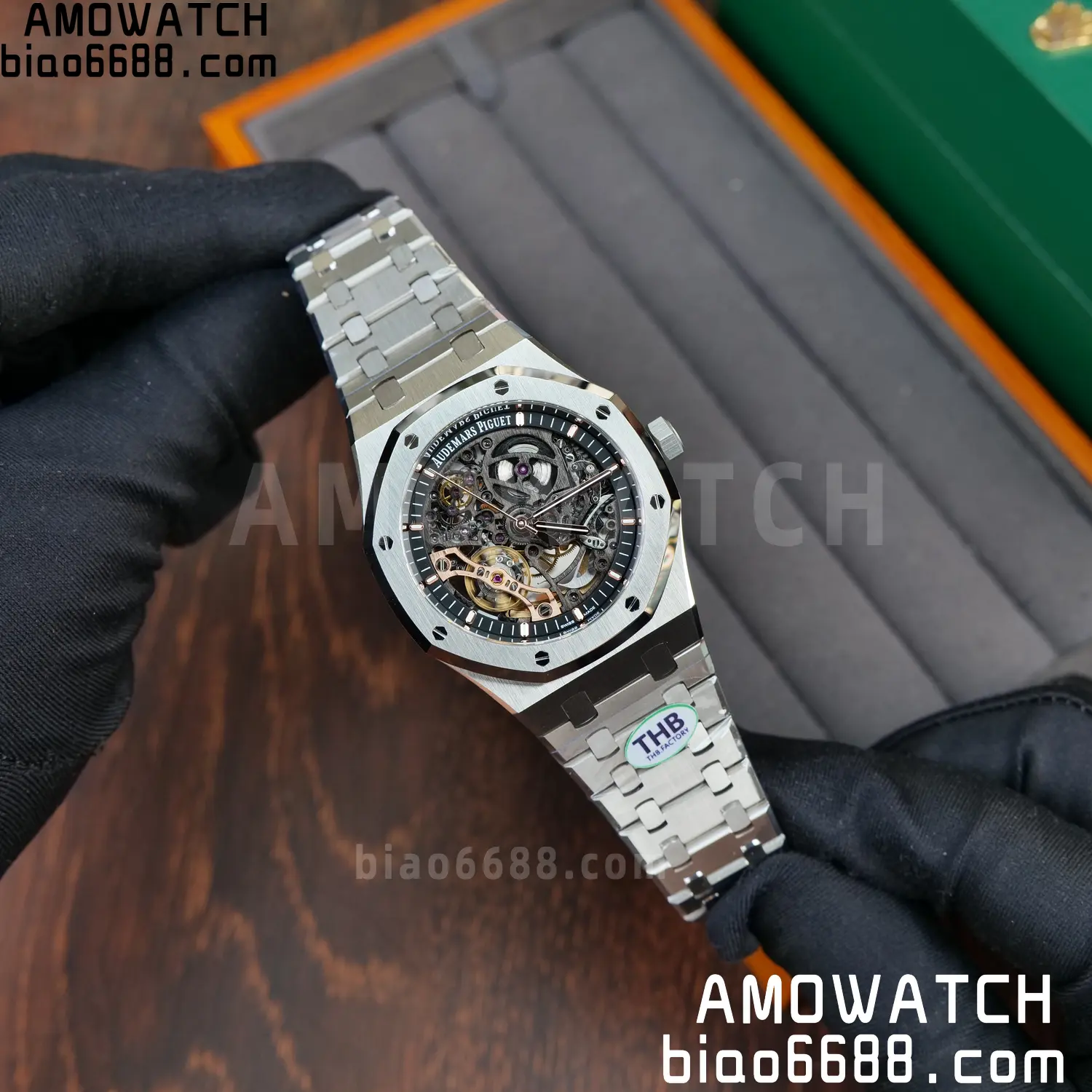 Royal Oak 41mm Openworked 15407 SS THB 1:1 Best Edition on SS Bracelet SA3132 V4 (Free Sprung) 71 c358c6a535f5fc5 AMO Watch