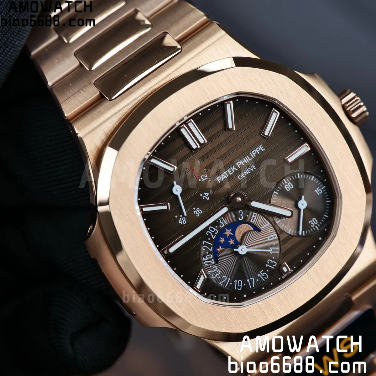 Patek Philippe Nautilus 5712R RG WSF 1:1 Best Edition Brown Dial on RG Bracelet JH240 Super Clone 102 c3593e21b409a07 阿默表行AmoWatch