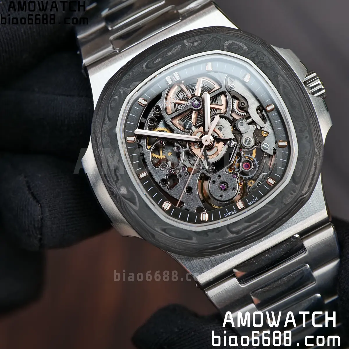 PP Nautilus Artisans de Genève 5711 squelette Best Edition Skeleton Dial on SS Bracelet 99 c3d4253bf506a2d 阿默表行AmoWatch