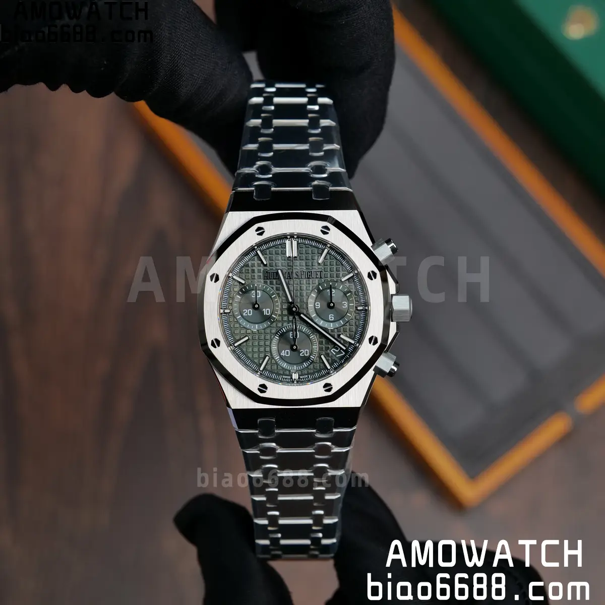 AP Royal Oak Chrono 26240 SS ZF 1:1 Best Edition Green Dial on SS Bracelet SA4401 Super Clone V2 (Free Sprung) 73 c74d42018dbf588 阿默表行AmoWatch