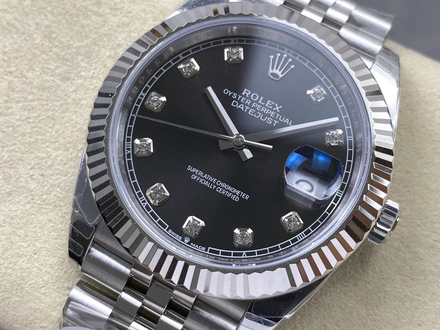 Rolex DateJust 41 126334 WKD 1:1 Best Edition Black Diamond Dial on Jubilee Bracelet JH3235 (Free Sprung) 26 cac29c3ef1aef37 AMO Watch