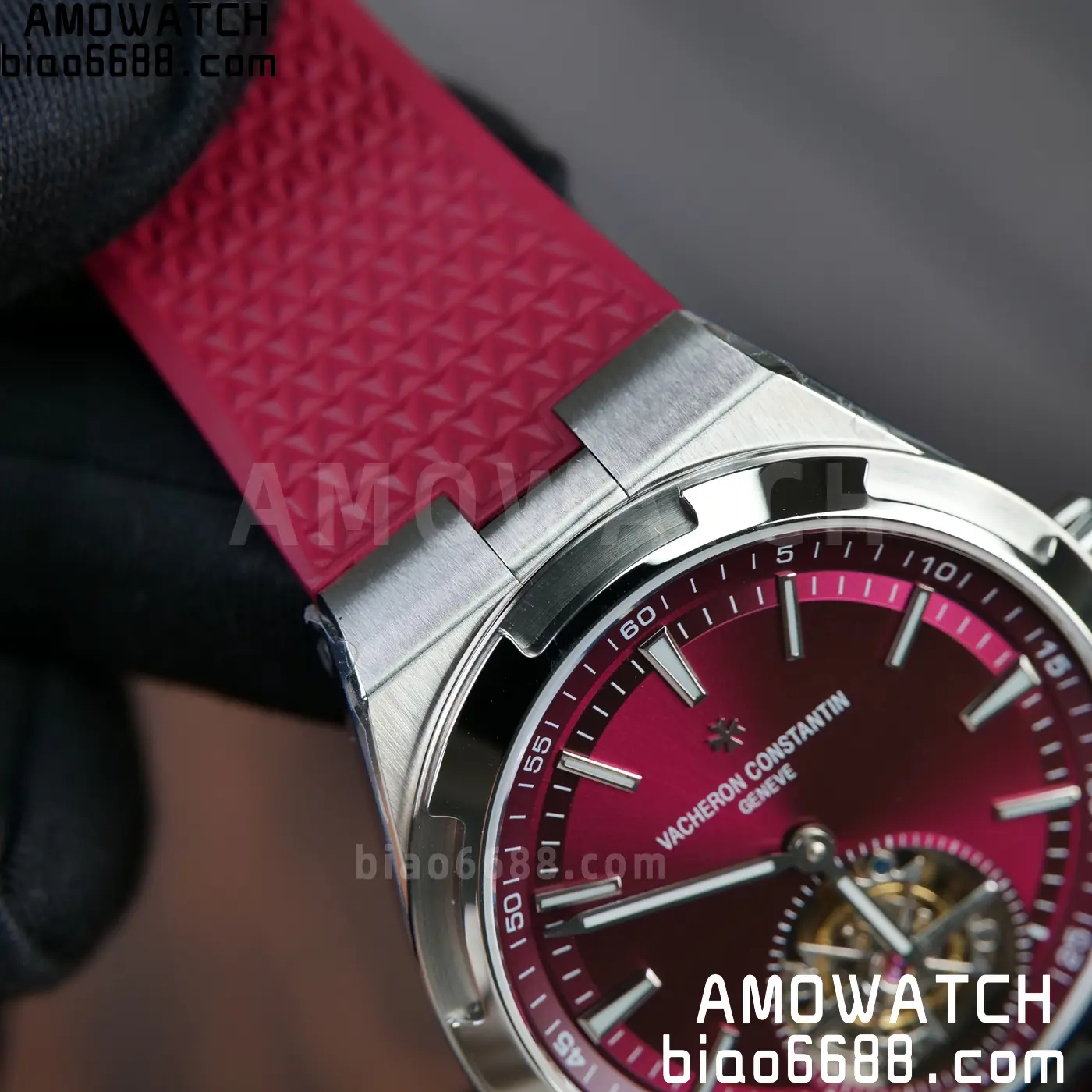 VC Overseas 42.5mm 6000V BBS Factory Best Edition Red Dial Red Rubber Strap Tourbillon 84 cbce01fa128e4bc AMO Watch