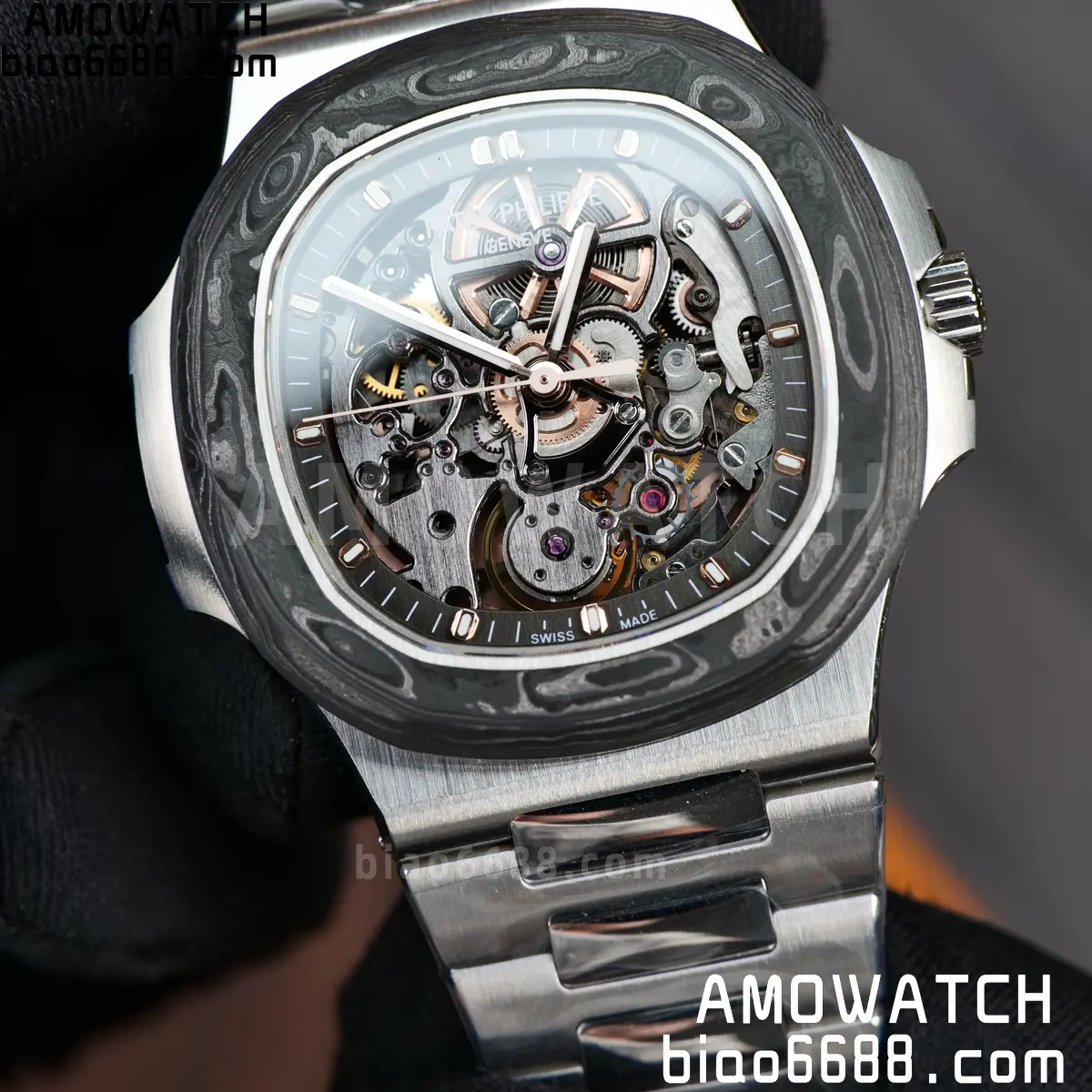 PP Nautilus Artisans de Genève 5711 squelette Best Edition Skeleton Dial on SS Bracelet 100 cdceef2c8a9f417 阿默表行AmoWatch