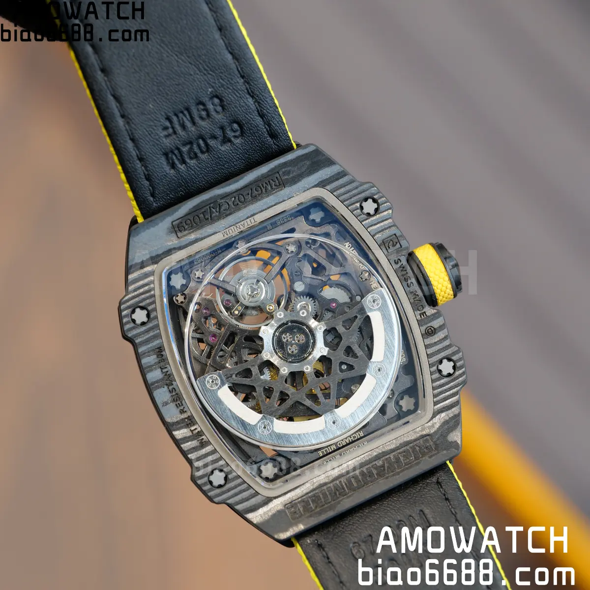RICHARD MILLE RM67-02 Black NTPT Yellow Skeleton Dial on Yellow Nylon Strap CRMA7 Clone V10 107 d1d7e0846573300 阿默表行AmoWatch