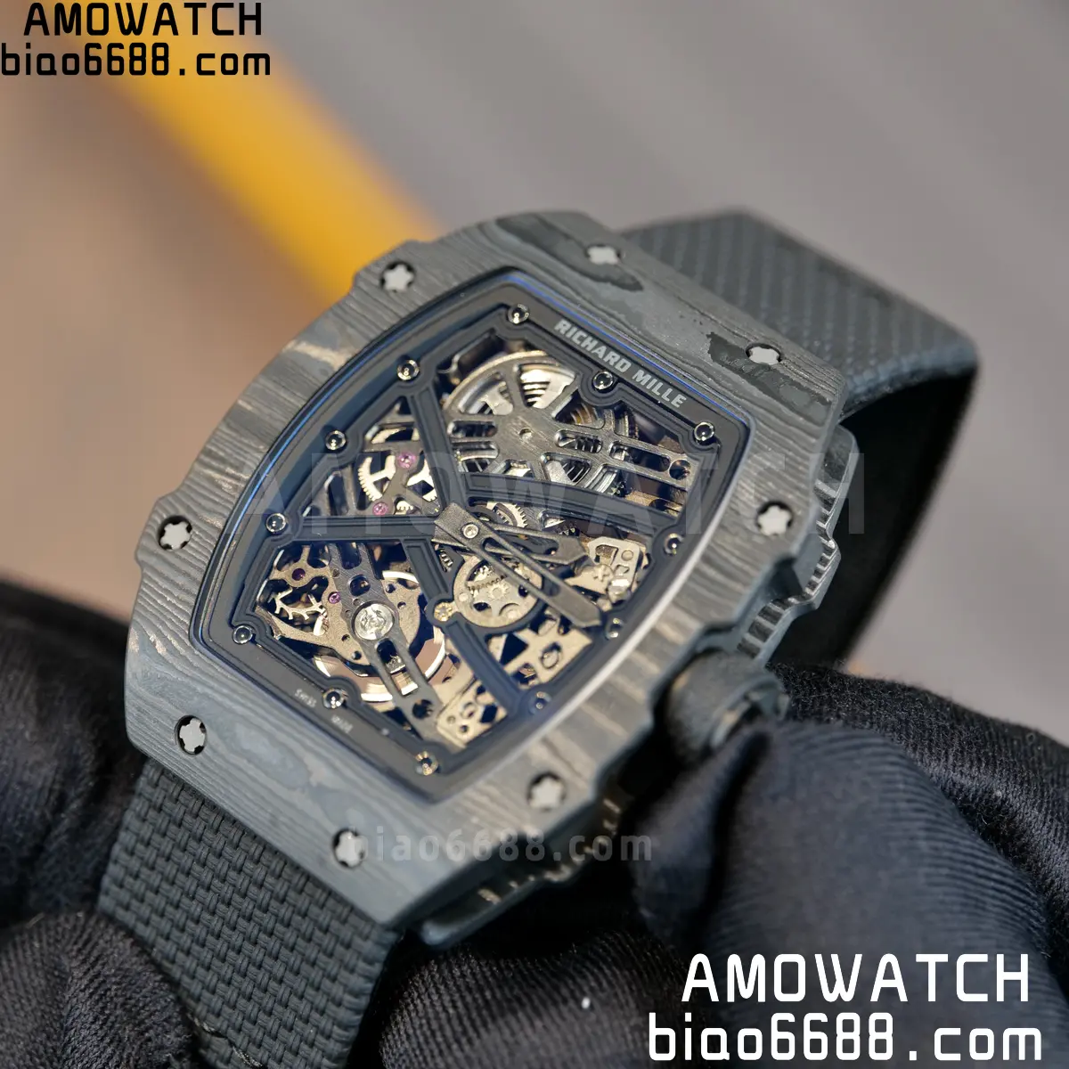 RICHARD MILLE RM67-02 Black NTPT All Black Skeleton Dial on Black Elastic strap CRMA7 Clone V10 84 d1dc46a1b84b01c 阿默表行AmoWatch