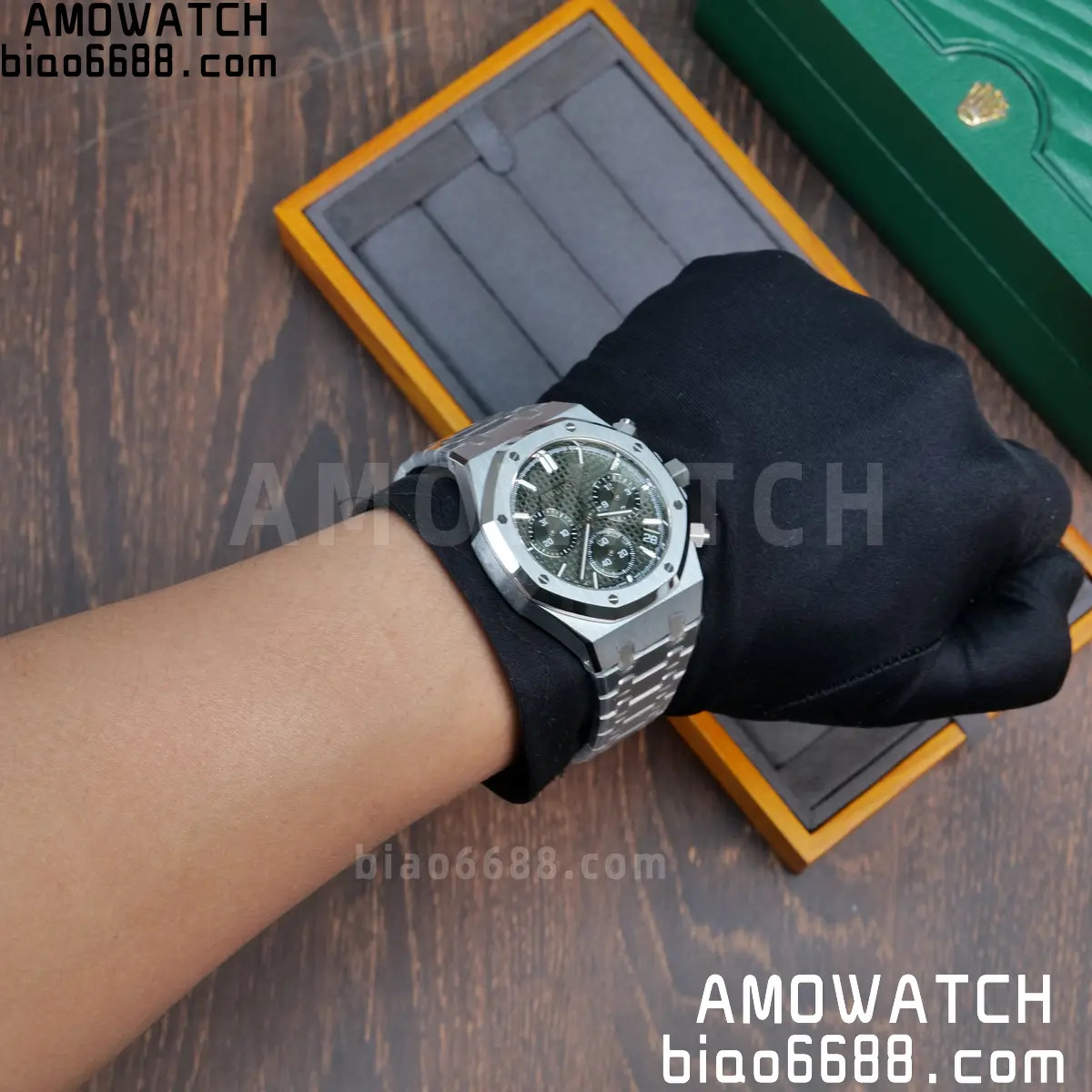 AP Royal Oak Chrono 26240 SS ZF 1:1 Best Edition Green Dial on SS Bracelet SA4401 Super Clone V2 (Free Sprung) 99 d43018d712b0183 阿默表行AmoWatch