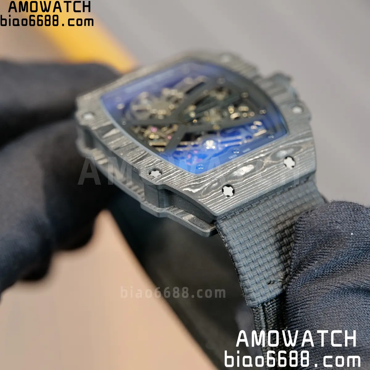 RICHARD MILLE RM67-02 Black NTPT All Black Skeleton Dial on Black Elastic strap CRMA7 Clone V10 80 d8a407d64a3e8ae 阿默表行AmoWatch
