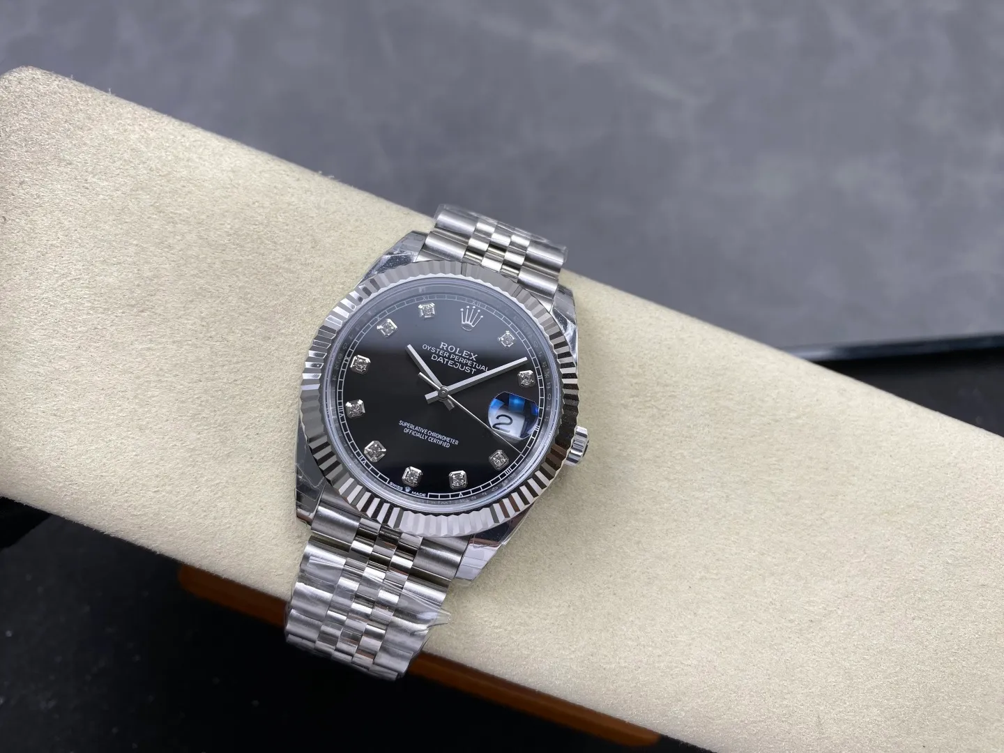 Rolex DateJust 41 126334 WKD 1:1 Best Edition Black Diamond Dial on Jubilee Bracelet JH3235 (Free Sprung) 28 d8af6551ef8f69f AMO Watch