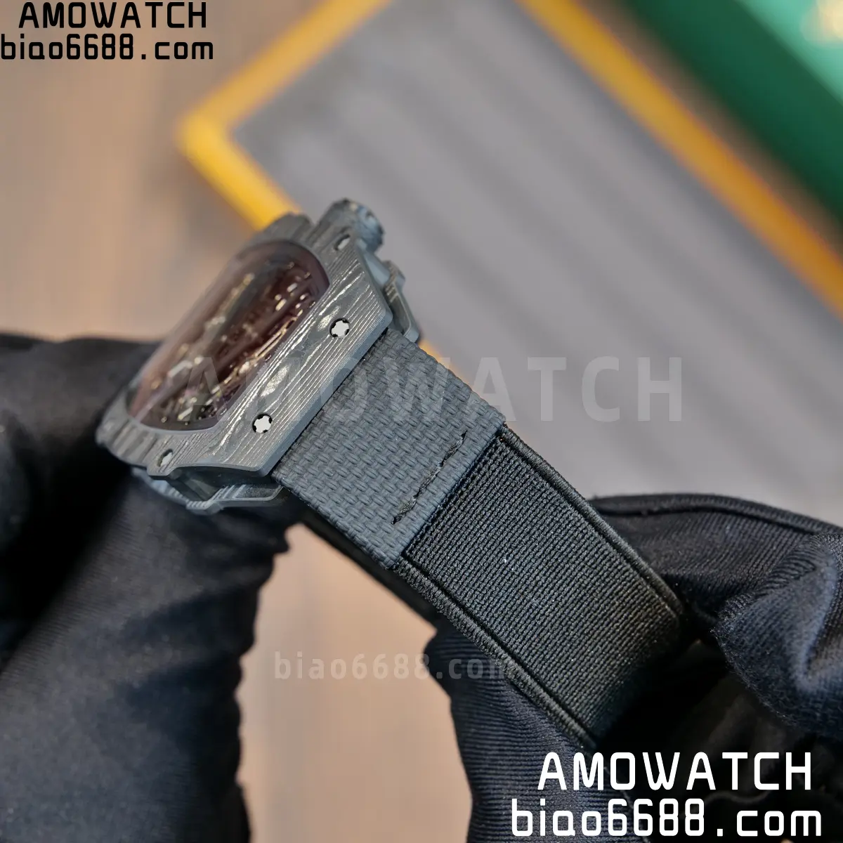 RICHARD MILLE RM67-02 Black NTPT All Black Skeleton Dial on Black Elastic strap CRMA7 Clone V10 77 da6521243fccd1e 阿默表行AmoWatch