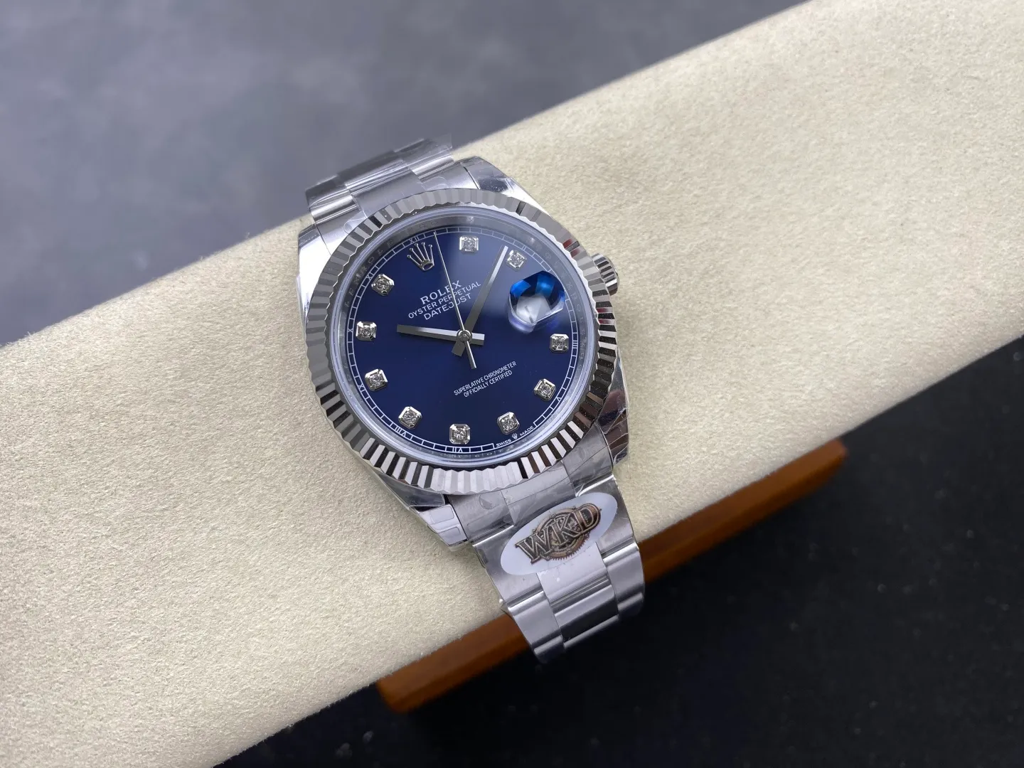 Rolex DateJust 41 126334 WKD 1:1 Best Edition Blue Diamond Dial on Oyster Bracelet JH3235 (Free Sprung) 35 ea24e0d4f44e4dc AMO Watch