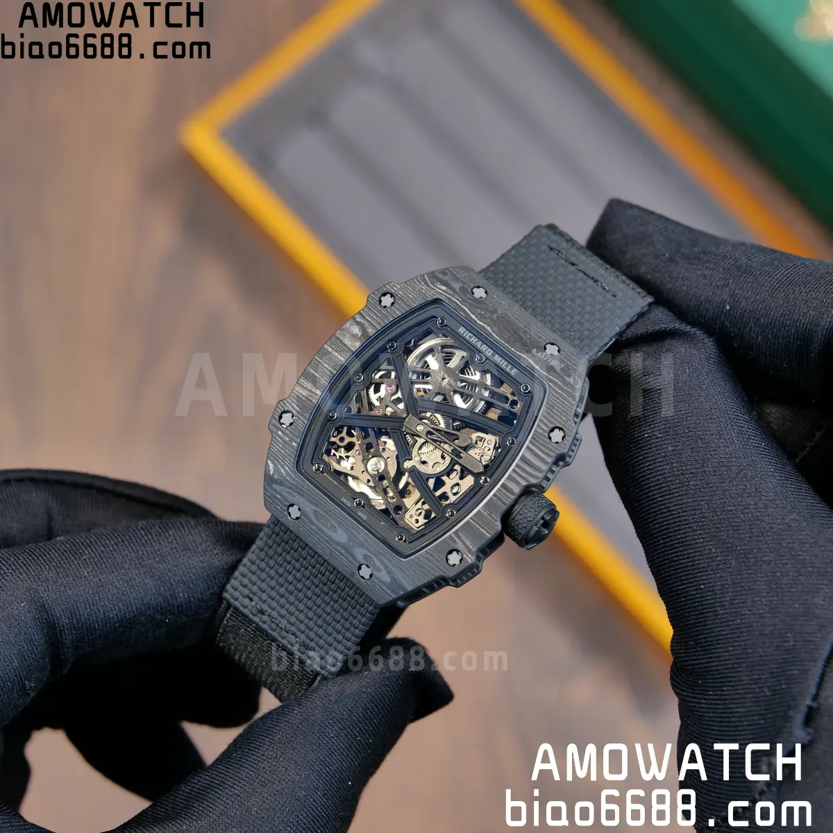 RICHARD MILLE RM67-02 Black NTPT All Black Skeleton Dial on Black Elastic strap CRMA7 Clone V10 75 eb503e882bb3519 阿默表行AmoWatch