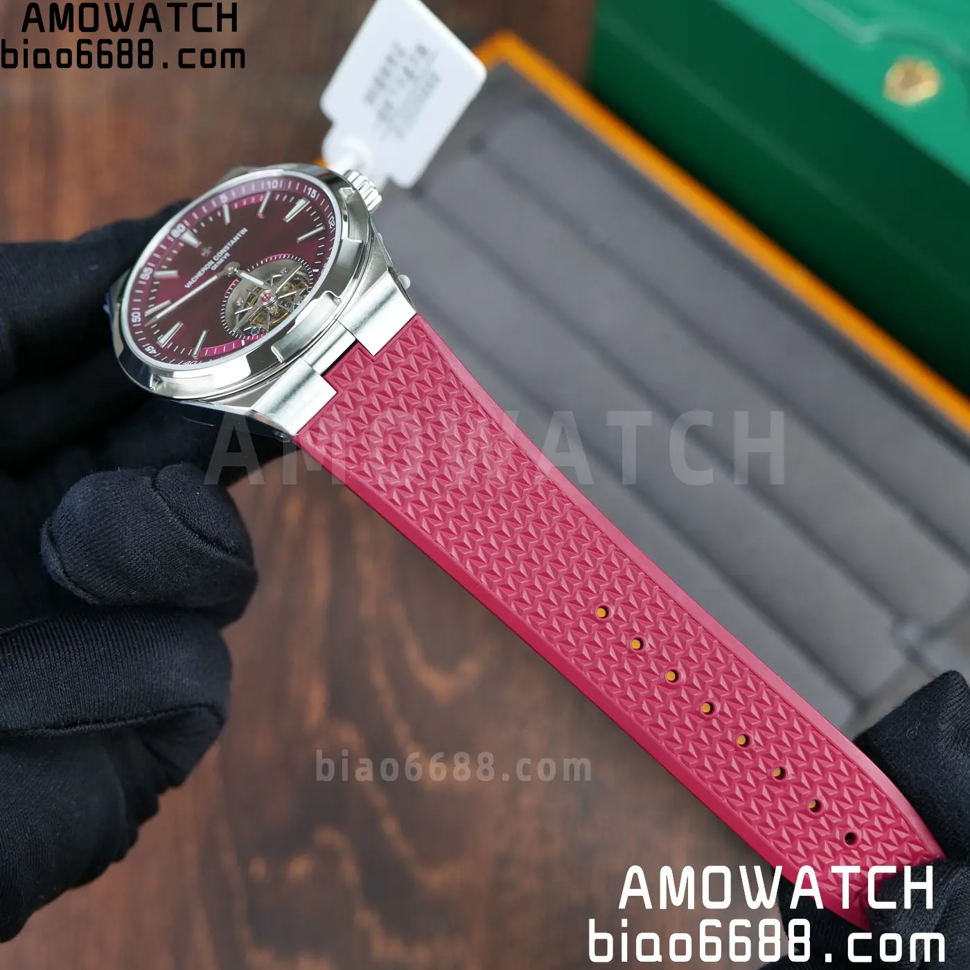 VC Overseas 42.5mm 6000V BBS Factory Best Edition Red Dial Red Rubber Strap Tourbillon 73 edbedce4c75a899 AMO Watch